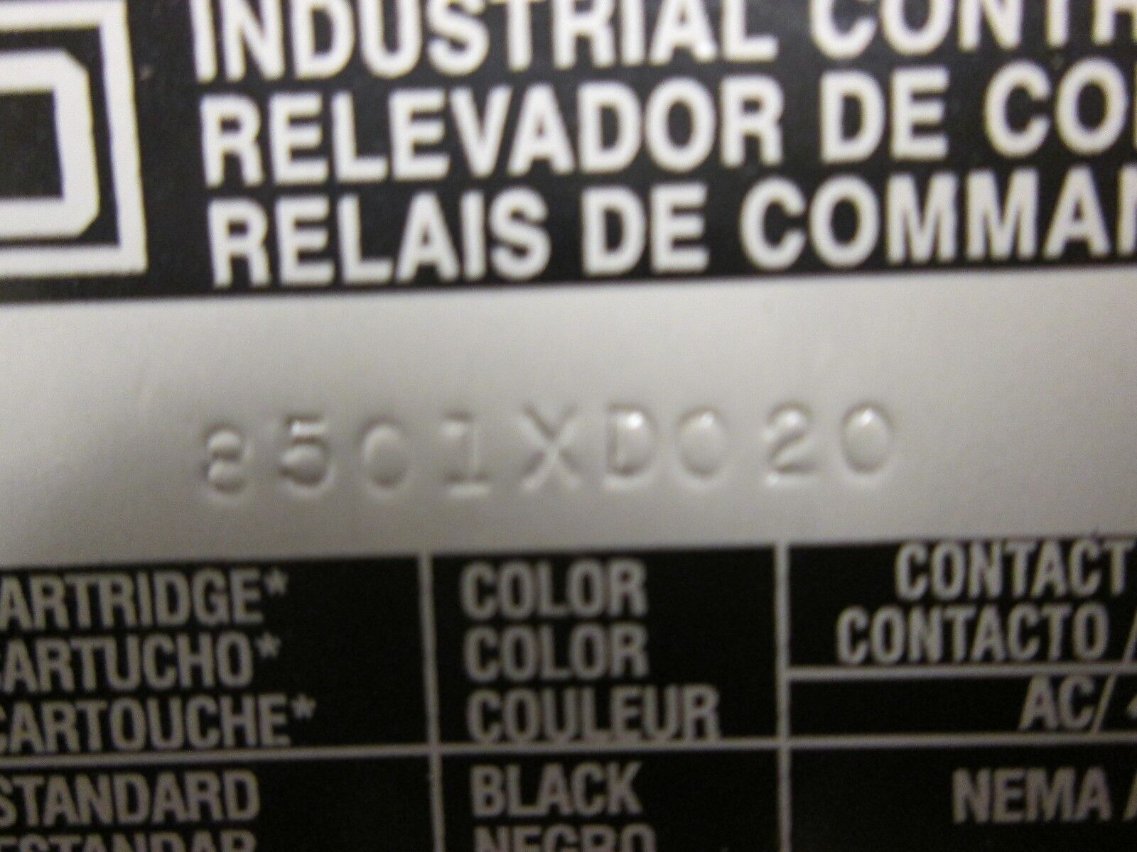 Square D Control Relay 8501XD020 48V 8P Used