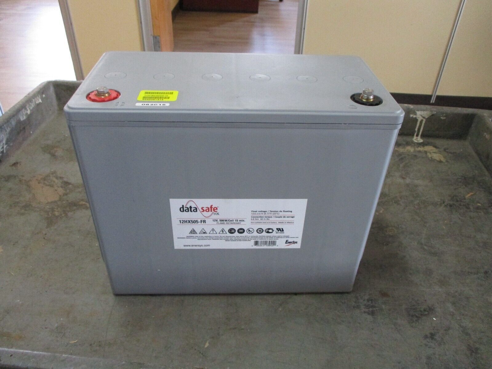 Enersys Data-Safe HX Lead-Acid Battery 12HX505-FR 12V 506W/Cell 15min Used