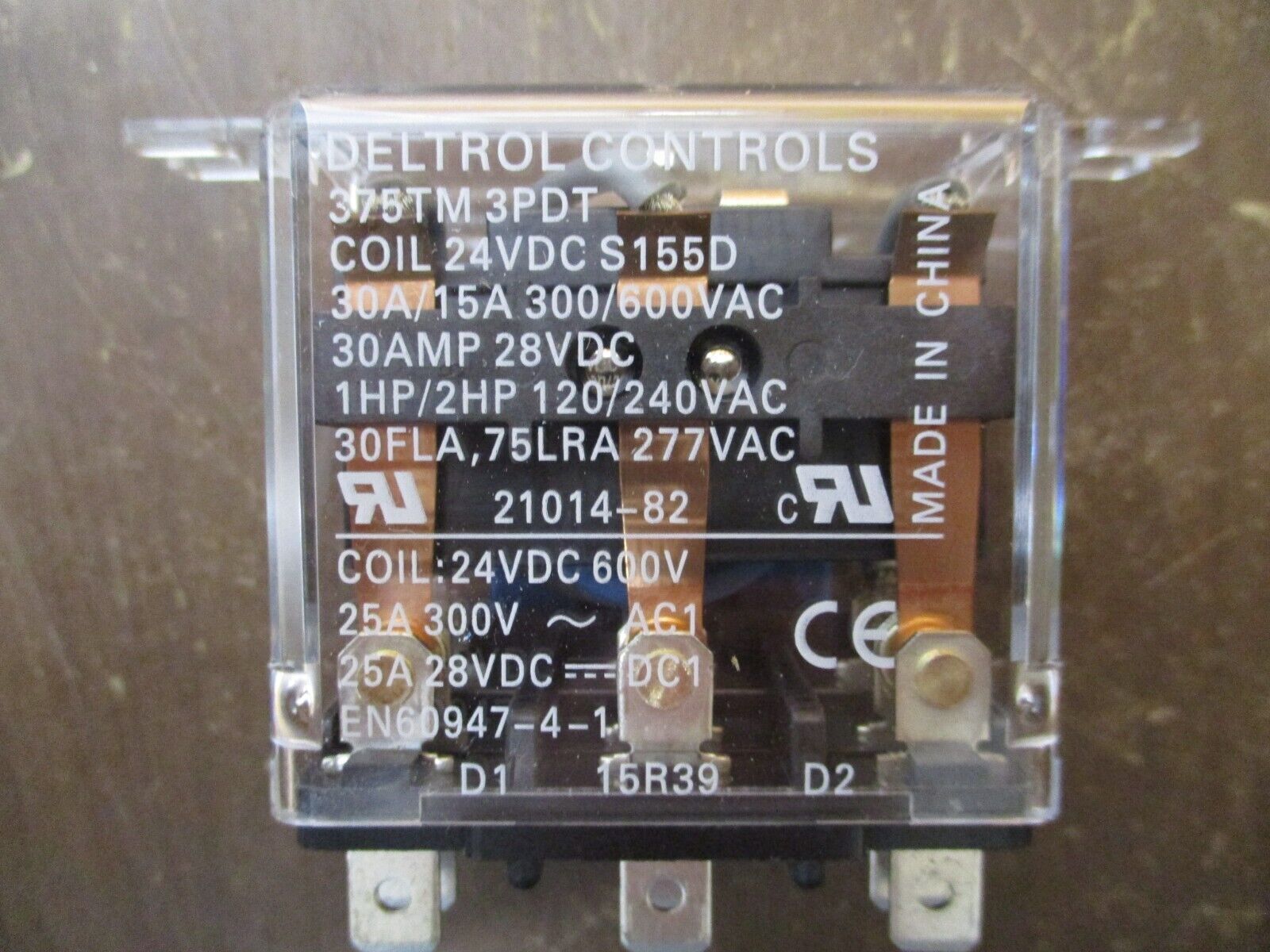Deltrol Controls Relay 21014-82 24VDC Coil New Surplus