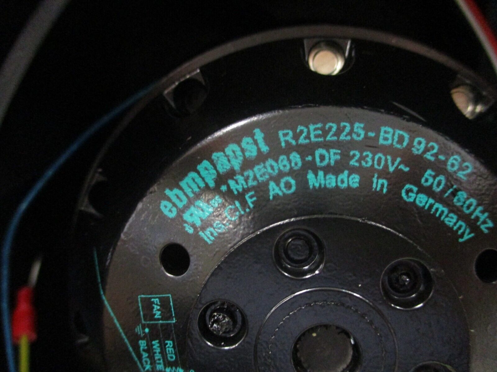 Ebmpapst Cenfrifugal Fan R2E225-BD92-62 230V 50/60HZ *No Box* New Surplus