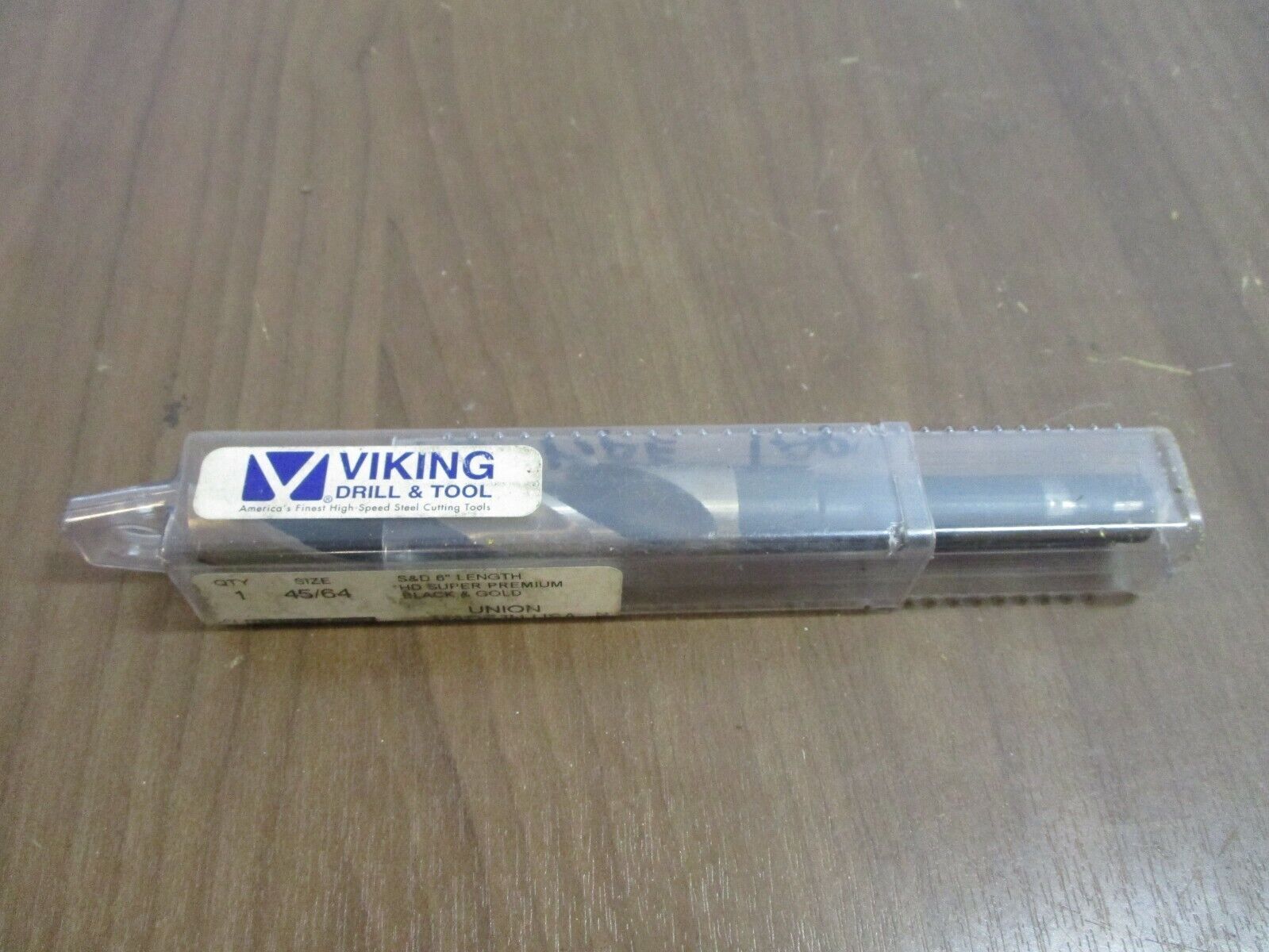 Viking HD Super Premium Black & Gold Drill Bit 29670 Length: 6" Size: 45/64 Used