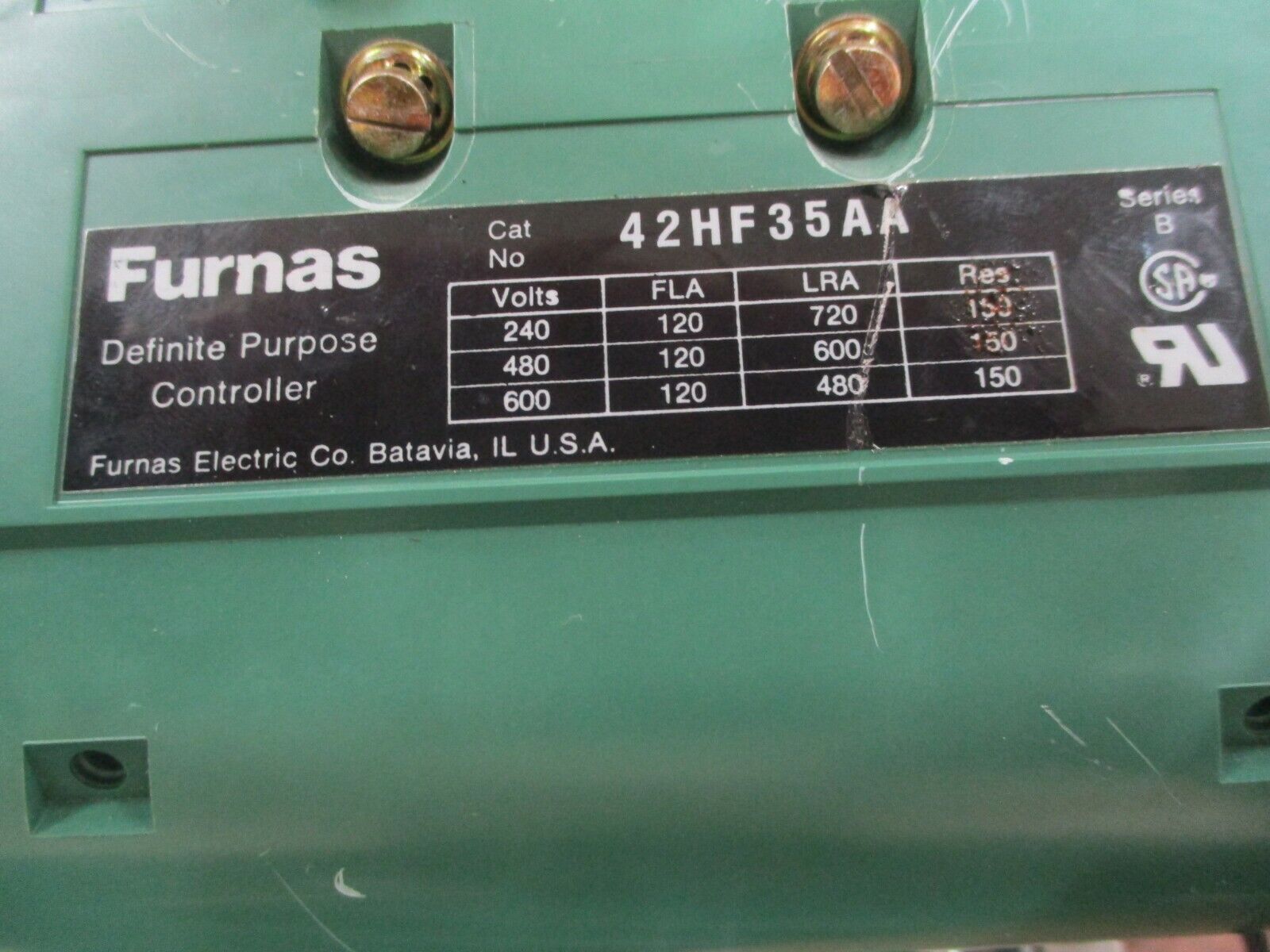 Furnas Controller 42HF35AA 120A 600V 110-120/220-240V Coil Used