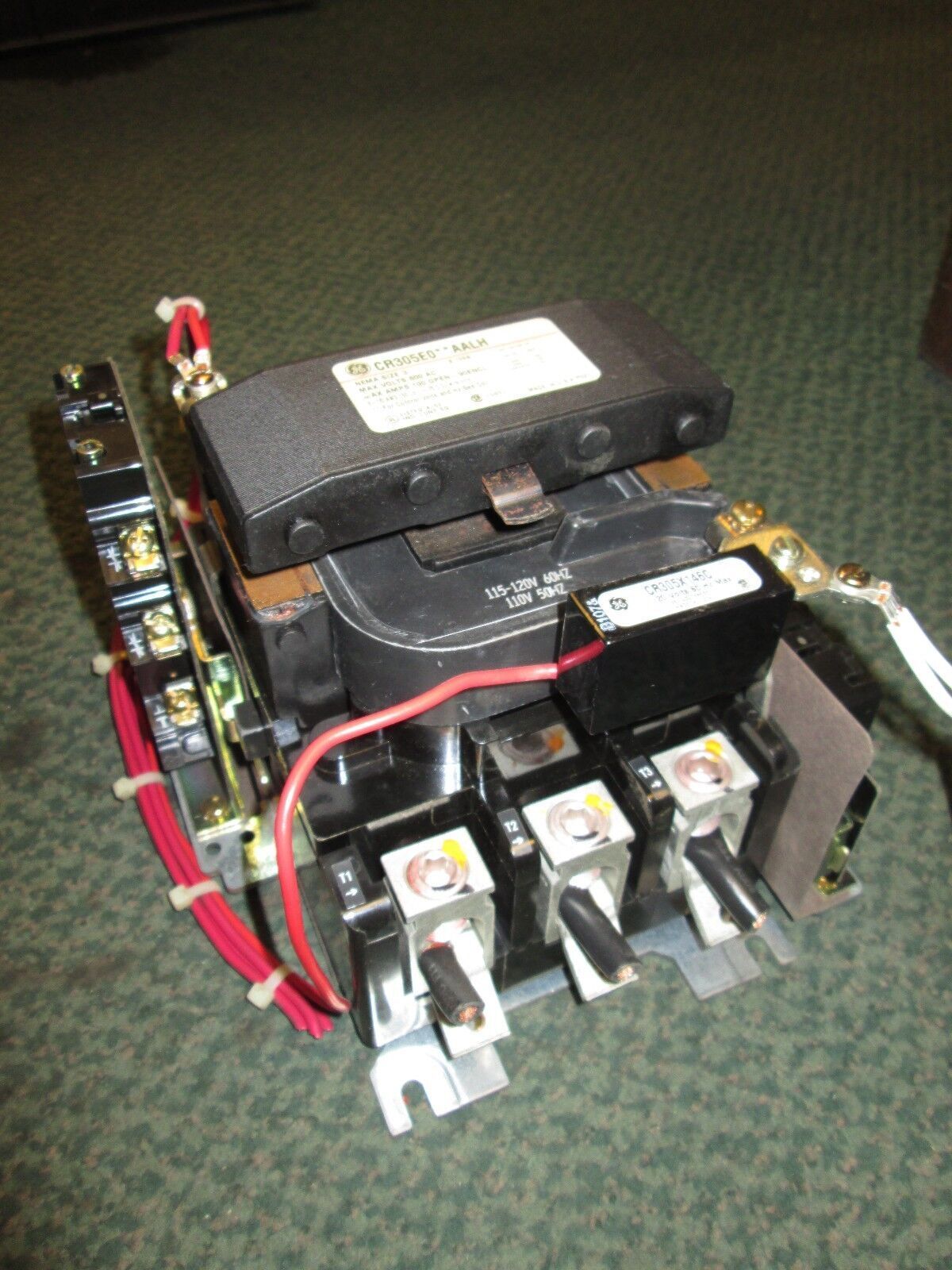 GE Contact CR305E0**AALH 115-120V Coil nema size 3 600V Used