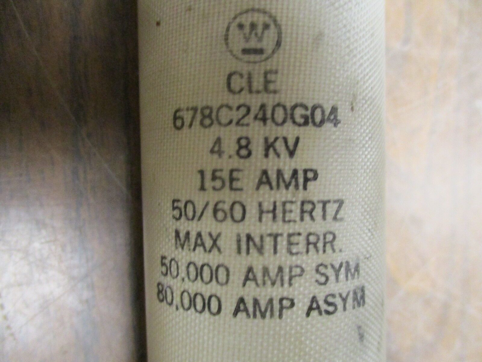 Westinghouse Type CLE Fuse 678C240G04 15E 4.8kV 50/60Hz Used