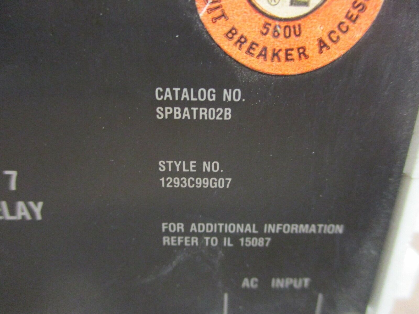 Westinghouse Automatic Trip Relay SPBATR02B Style: 1293C99G07 Used