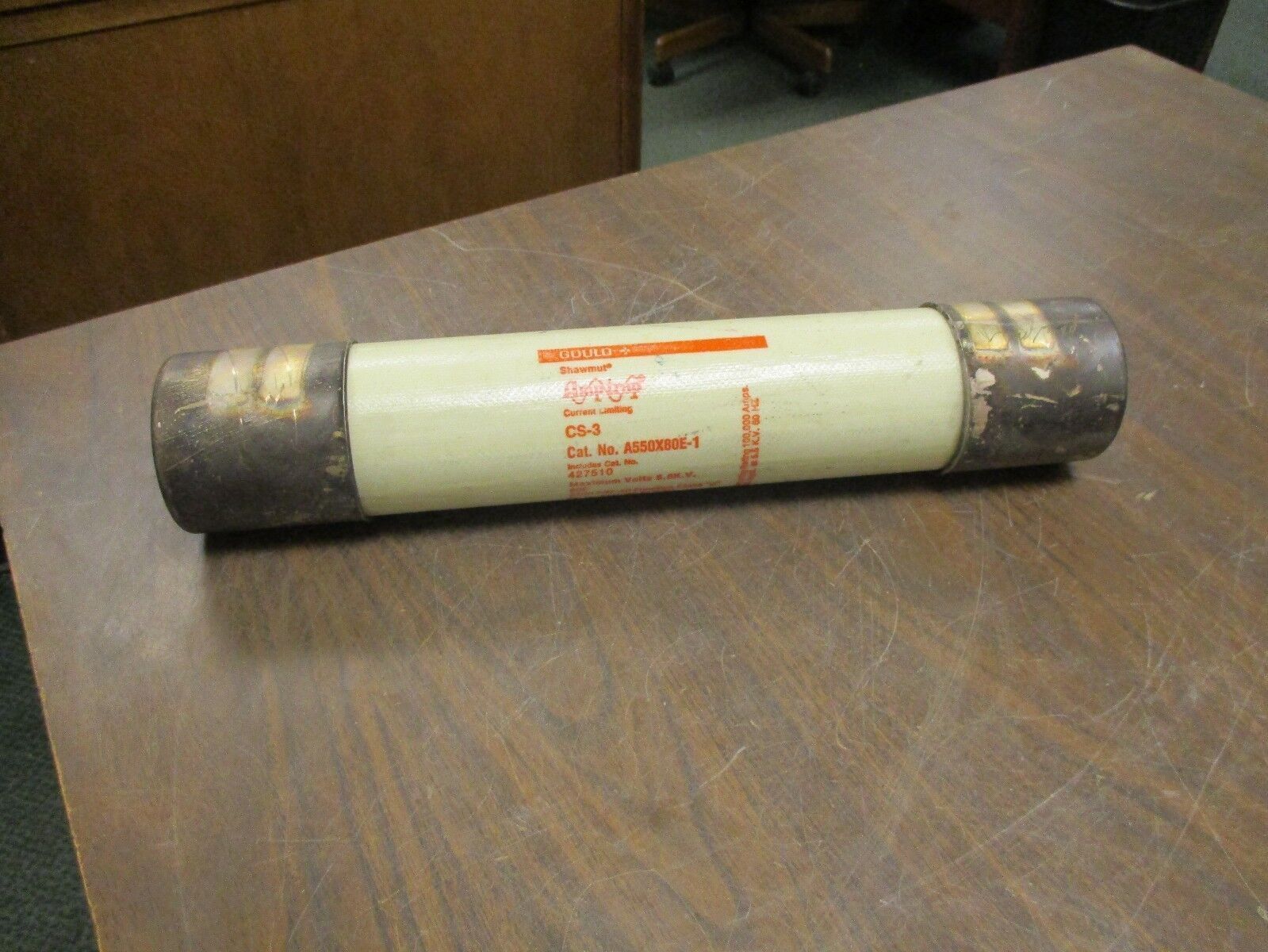 Gould Shawmut Amp-Trap Fuse A550X80E-1 5.5kV 80E Used
