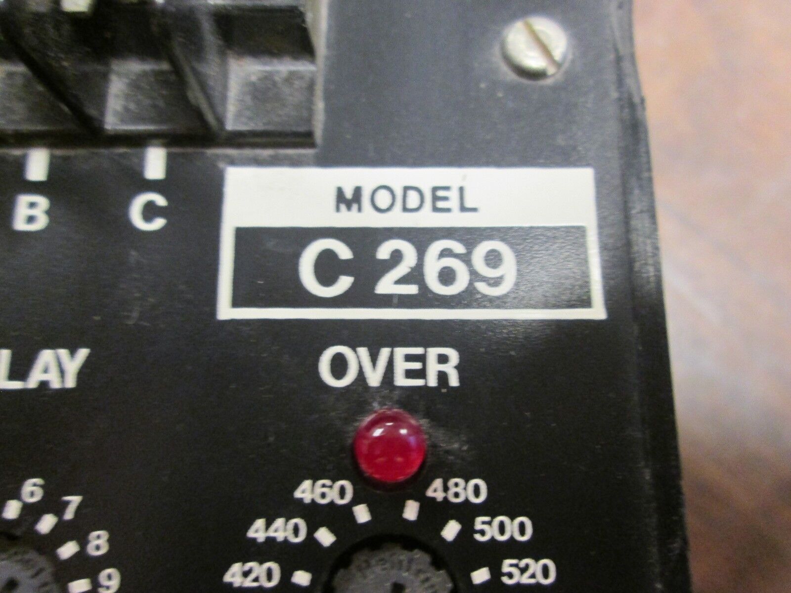 Time Mark Power Monitor C269 4A 120V Under 380-460V Over: 400-540V Used