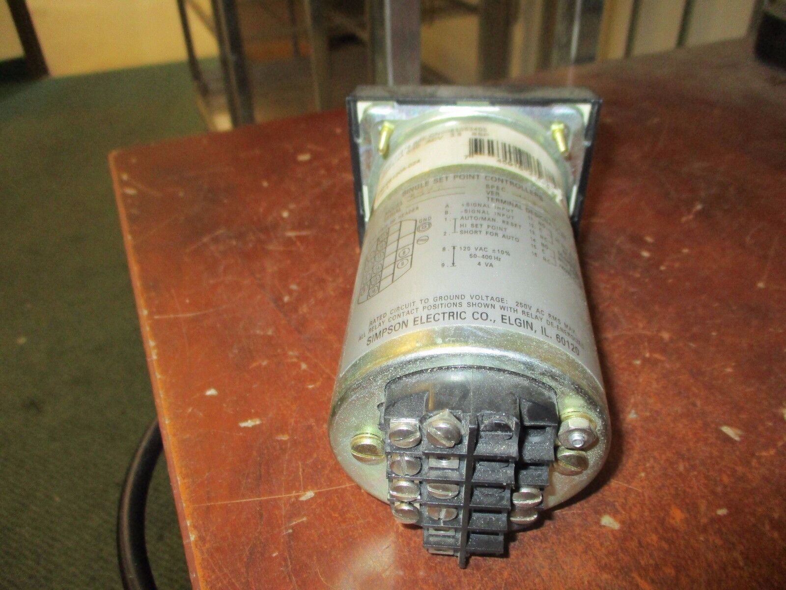 Simpson Single Set Point Controller 3343AIXA 120VAC 50-400Hz 4VA Used