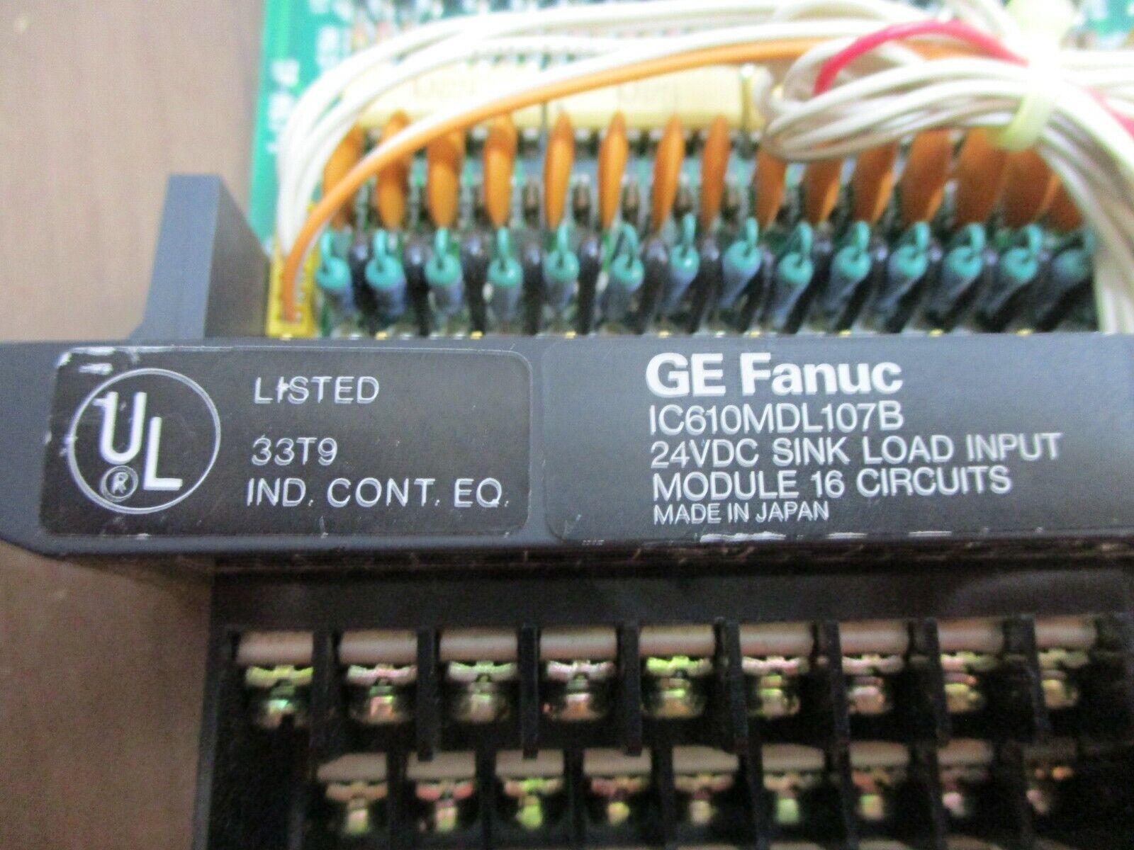 GE Fanuc Sink Load Input Module IC610MDL107B 24VDC 16-Circuit Used