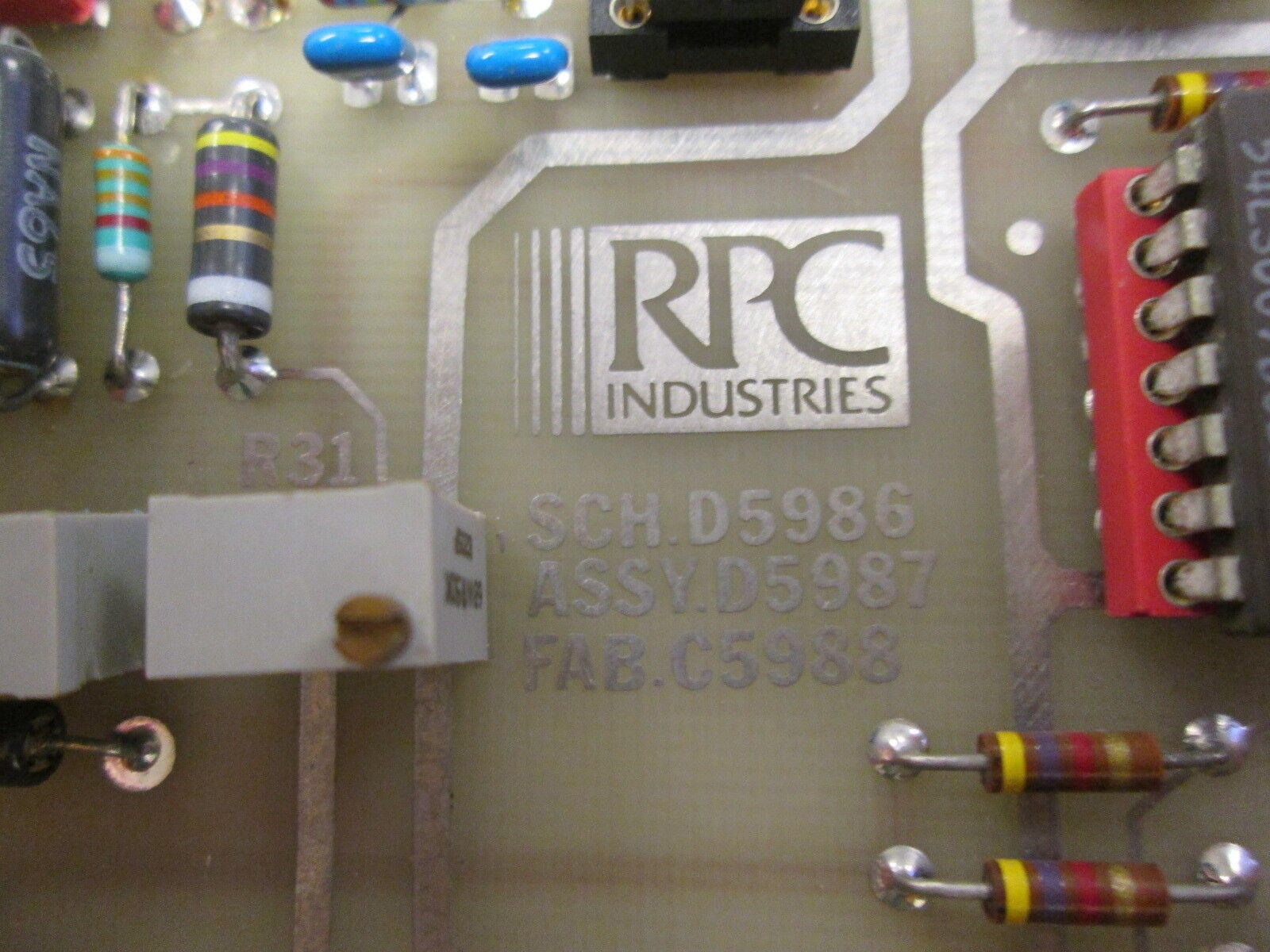 RPC Circuit Board SCH D5986 Used