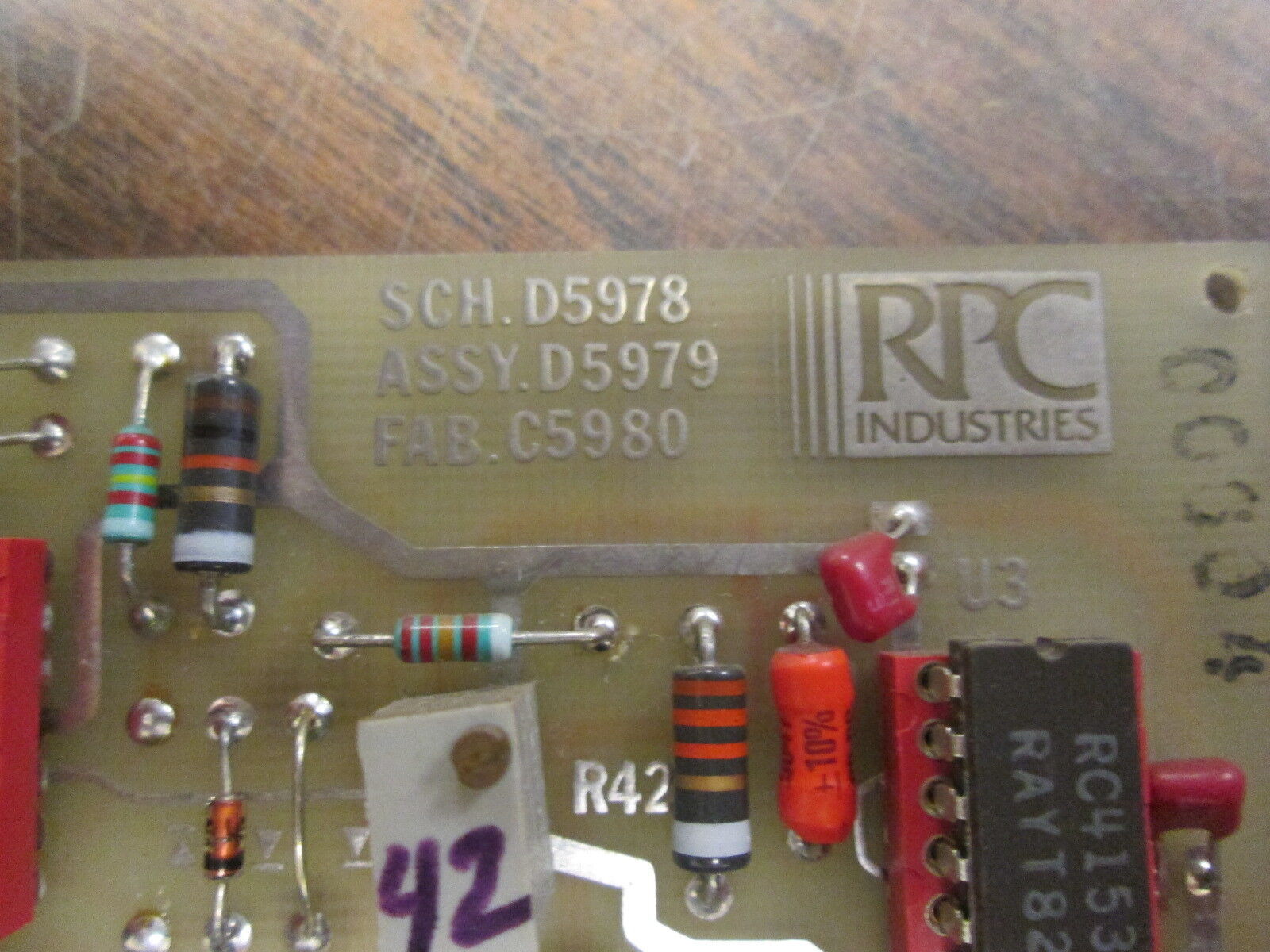 RPC Circuit Board SCH D5978 Used