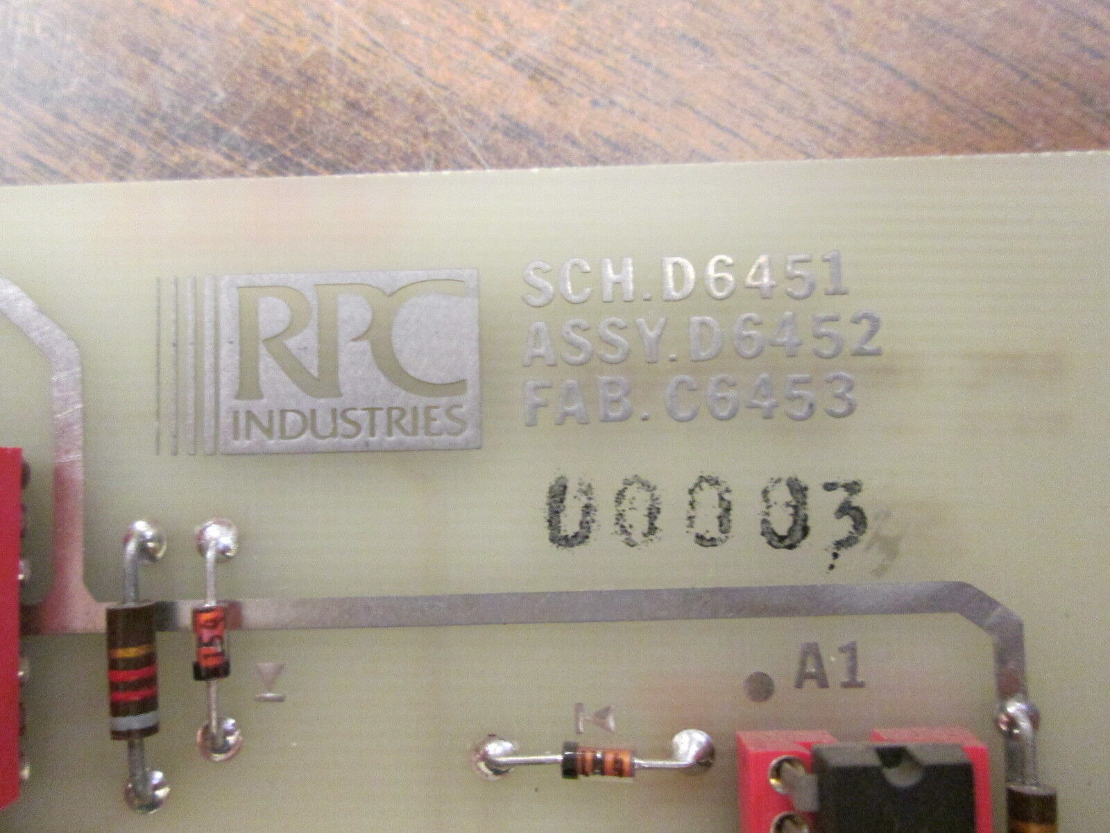 RPC Circuit Board SCH D6451 Used