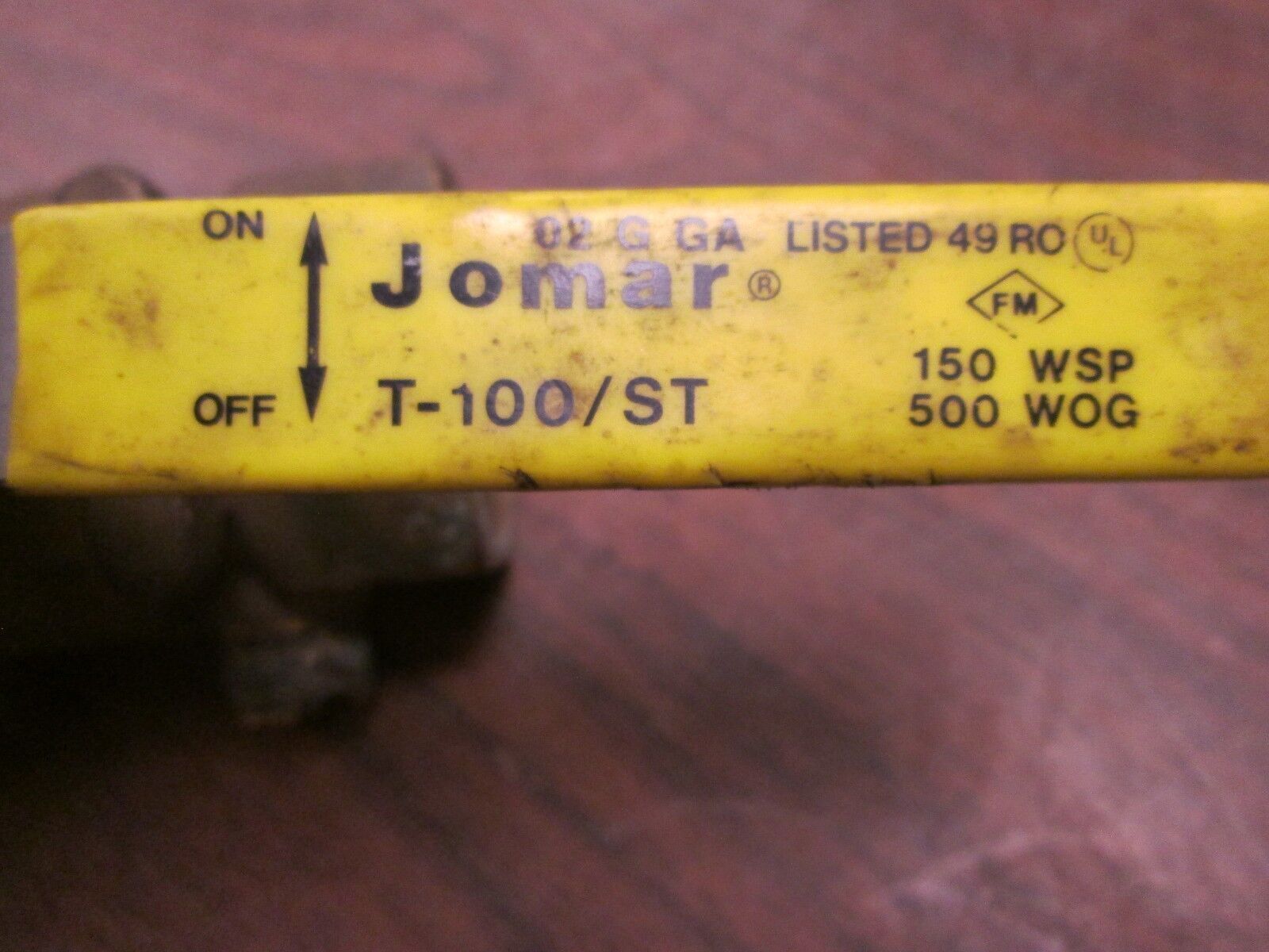 Jomar Ball Valve T-100/ST 1-1/4" 150WSP 500WOG Used