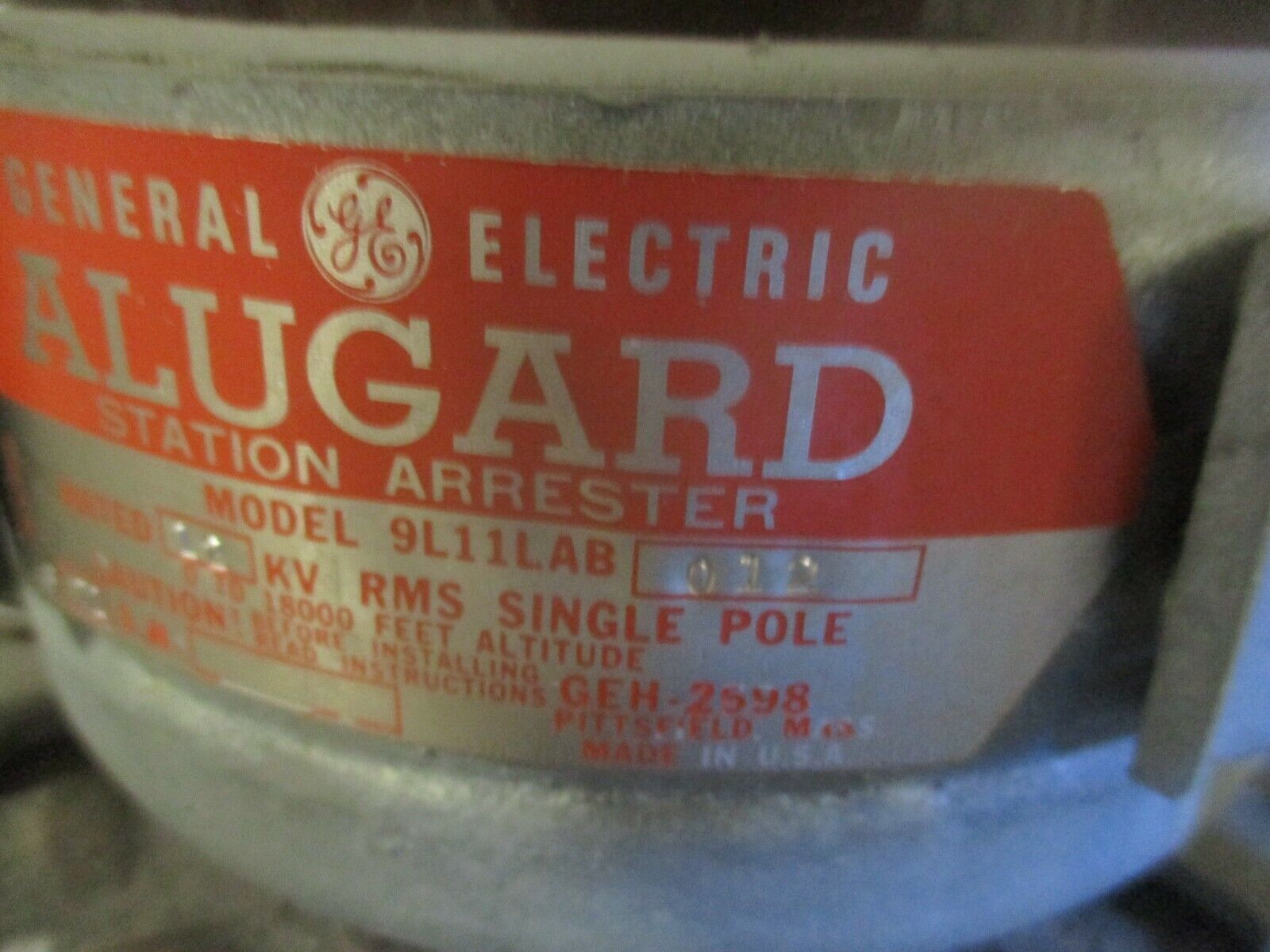 GE Alugard Station Arrester 9L11LAB012 12kV Used