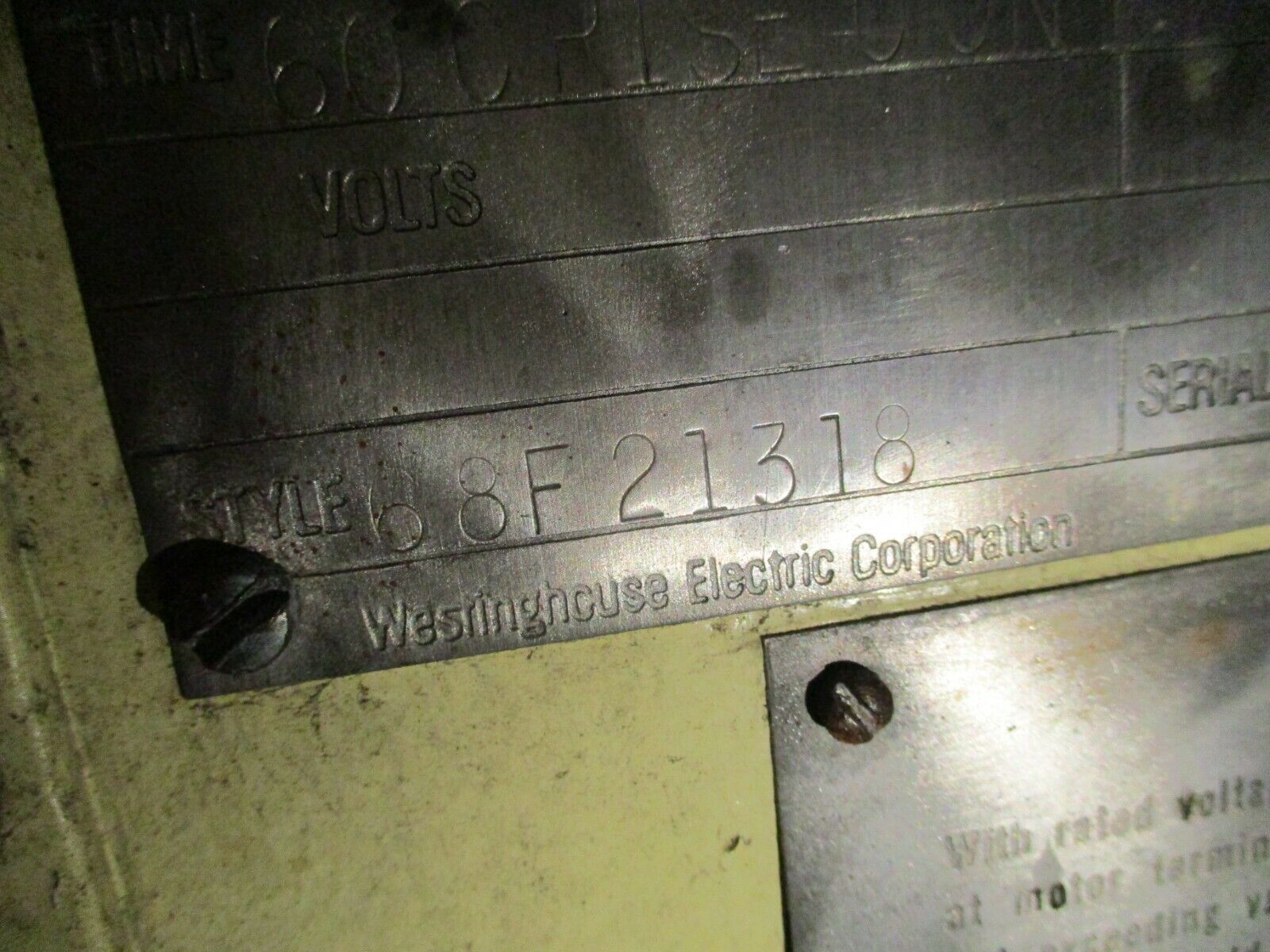 Westinghouse Life-Line D AC Motor 68F21318 400HP 2300V 3600RPM Used