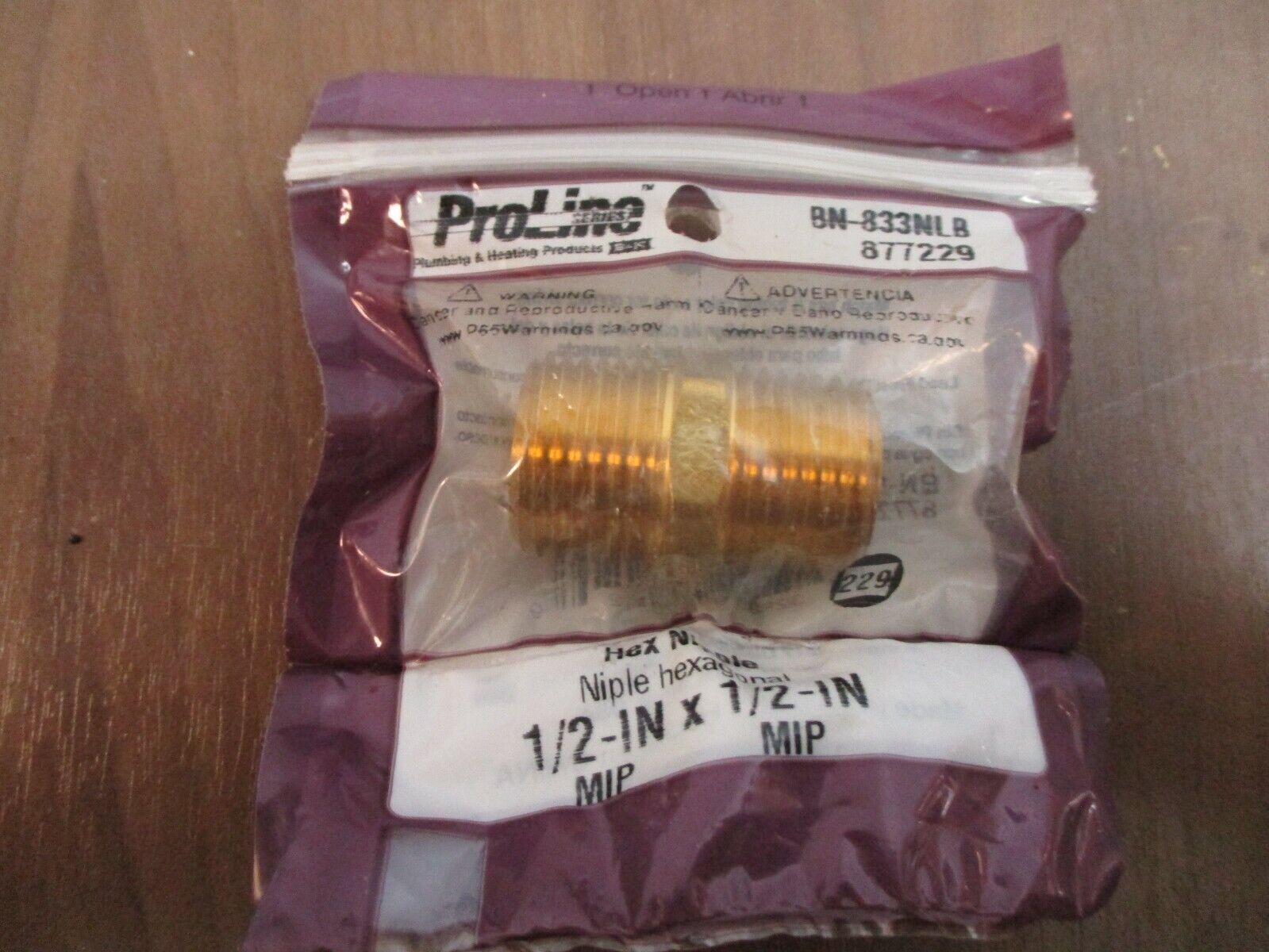 B&K ProLine Series Hex Nipple BN-833NLB 1/2" x 1/2" *Lot of 2* New Surplus