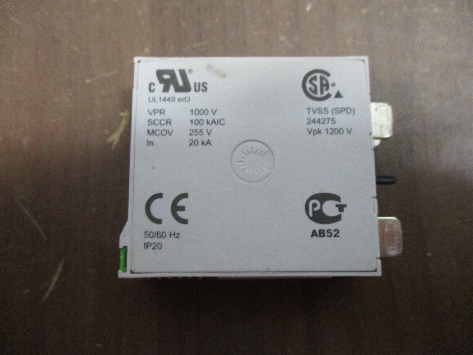 Citel N/PE Protector DS40G-600 VPR: 1000V SCCR: 100KAIC MCOV: 255V In: 20KA Used