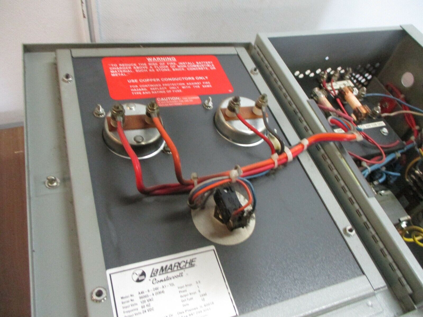 La Marche Constavolt Battery Charger A46-6-24V-A1-12L *Bent Mounting Foot* Used