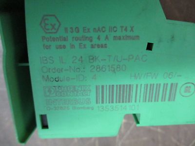 Phoenix Contact IBS IL24 BK-T/U-PAC Interbus Coupler 2861580 Used