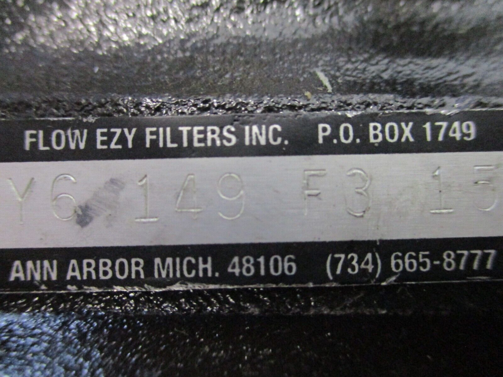 Flow Ezy Filters Inc. Inline FIlter Valve Y6 149 F3 15 Used