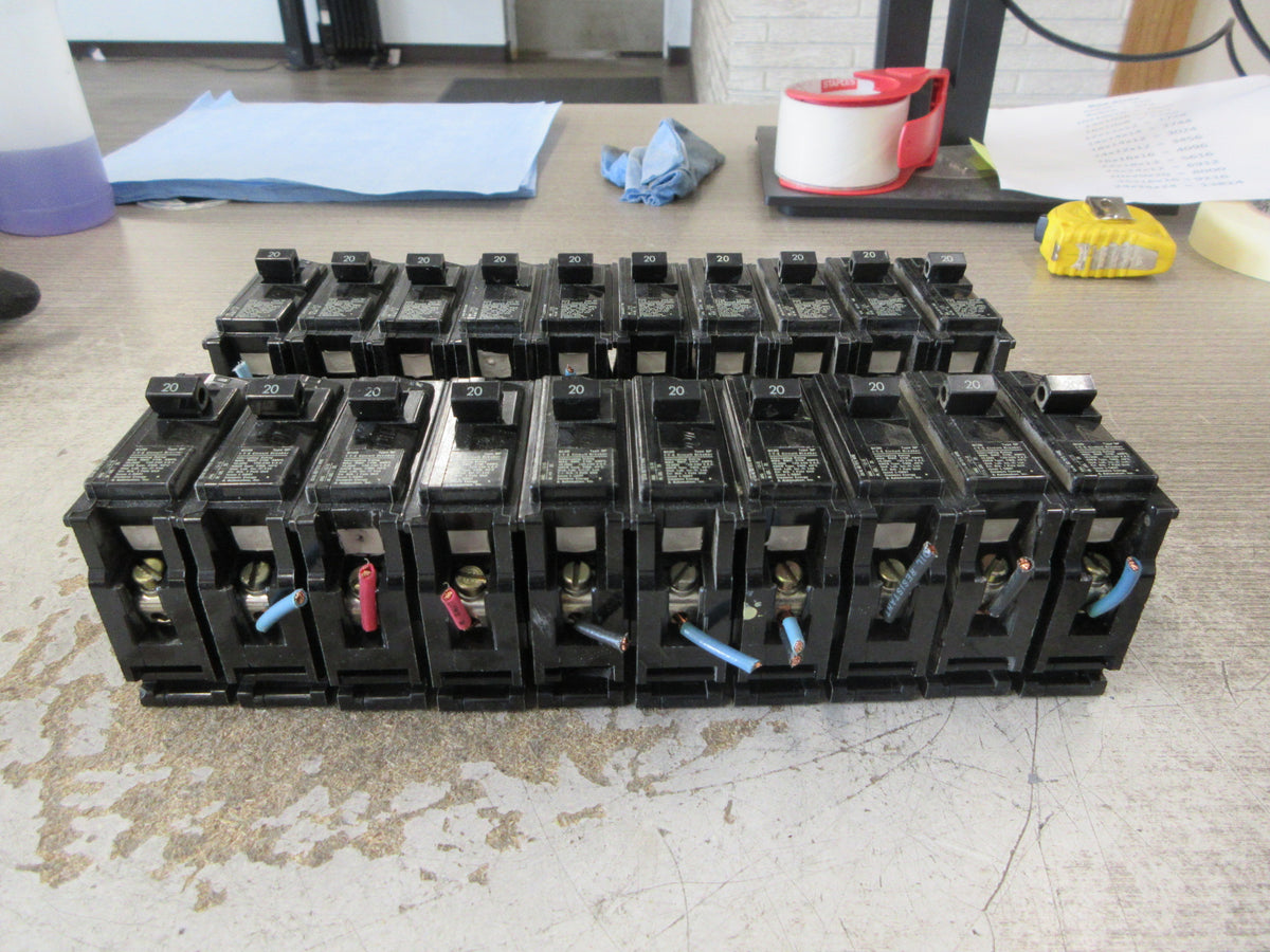 Siemens/ITE Circuit Breaker Q120 20A 120/240V 1P *Lot of 20* Clip On Used