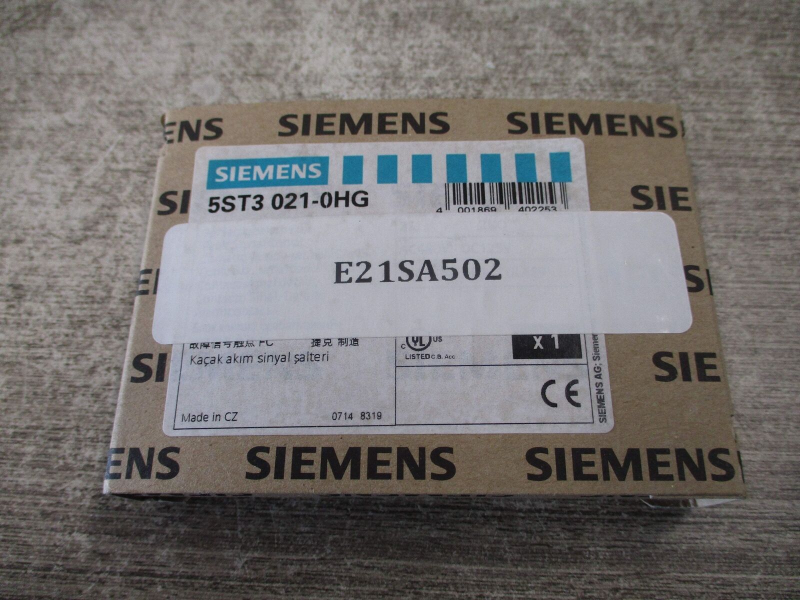 Siemens Fault Signal Contact 5ST3 021-0HG 2 N.O. New Surplus