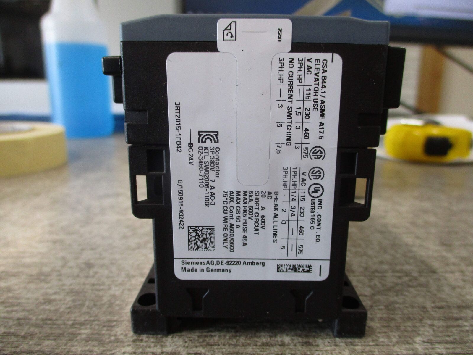 Siemens Reversing Contactor 3RA2315-8XB30-1FB4 24VDC Coil New Surplus