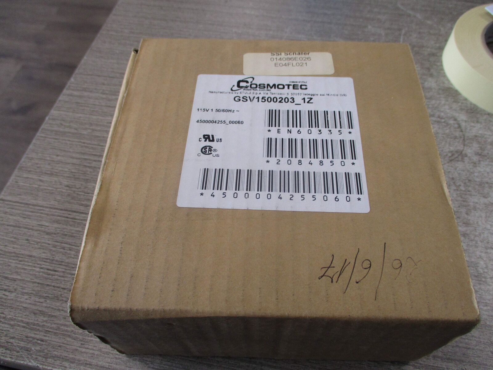 Cosmotec Filter Fan GSV1500203_1Z 115V 50/60Hz New Surplus