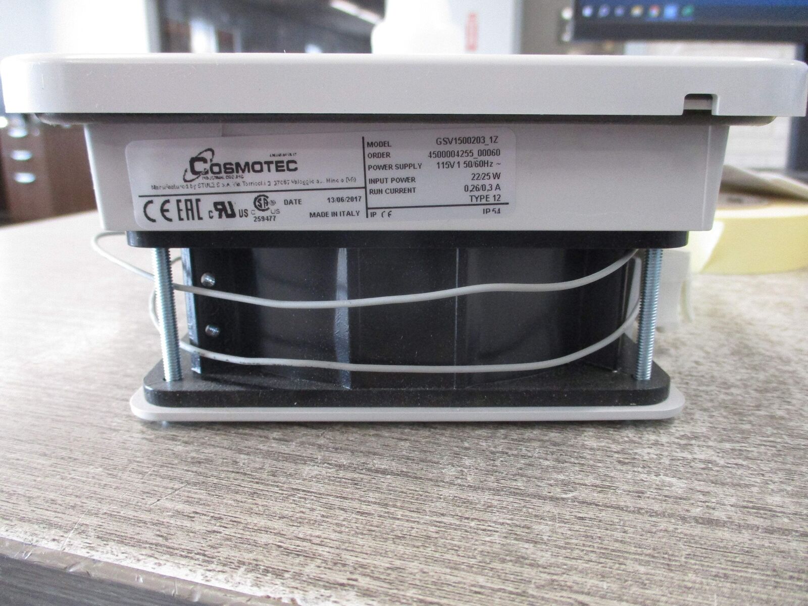 Cosmotec Filter Fan GSV1500203_1Z 115V 50/60Hz New Surplus