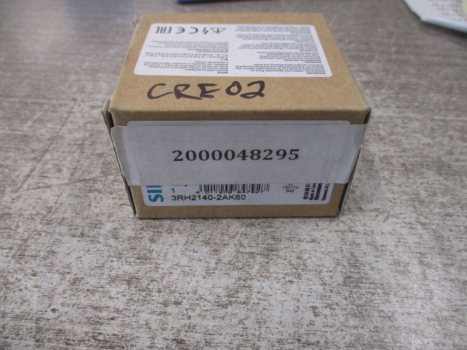 Siemens Contactor 3RH2140-2AK60 120V coil 10A * No Din-Rail Mount * New Surplus