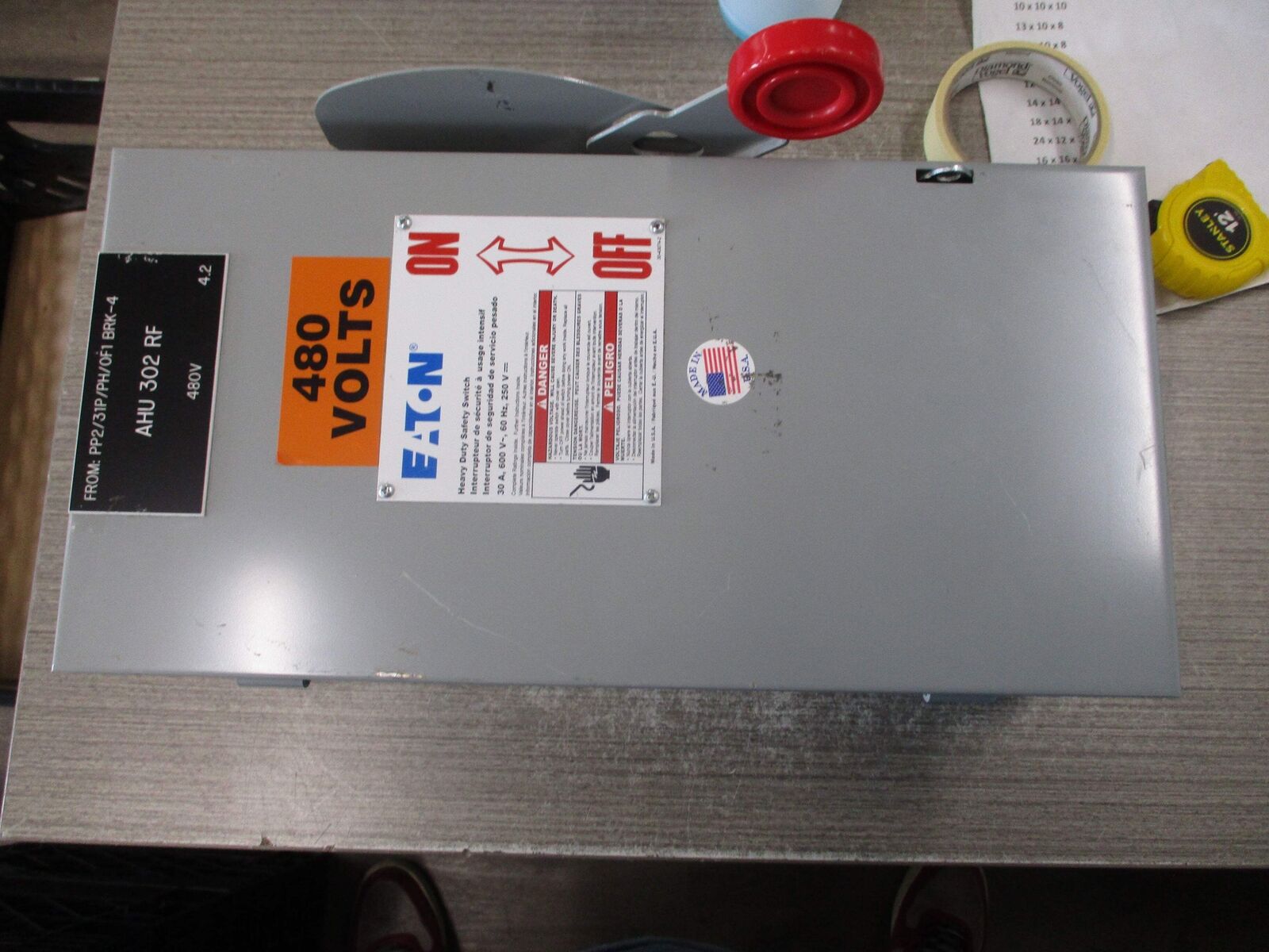 Eaton Fusible Safety Switch/Disconnect DH362UGK Ser. B 60A 600V 3P Used