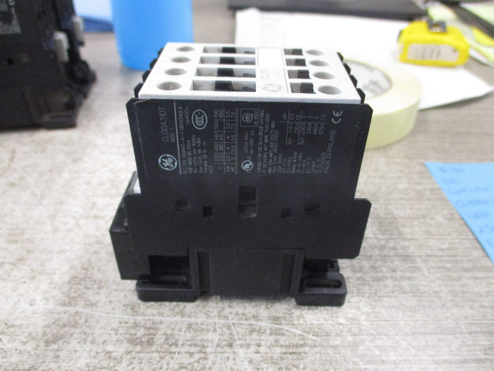 GE Contactor CL00A310T 120V coil 25A 600V Used
