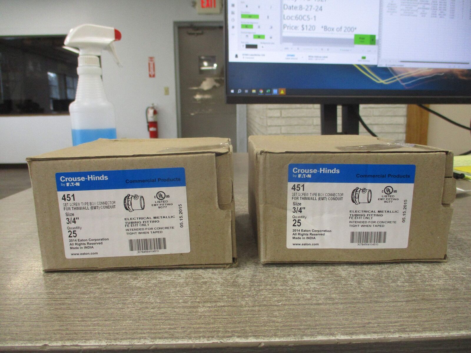 Eaton Crouse-Hinds Set-Screw Box Connector 451 3/4" *Lot of 50* New Surplus