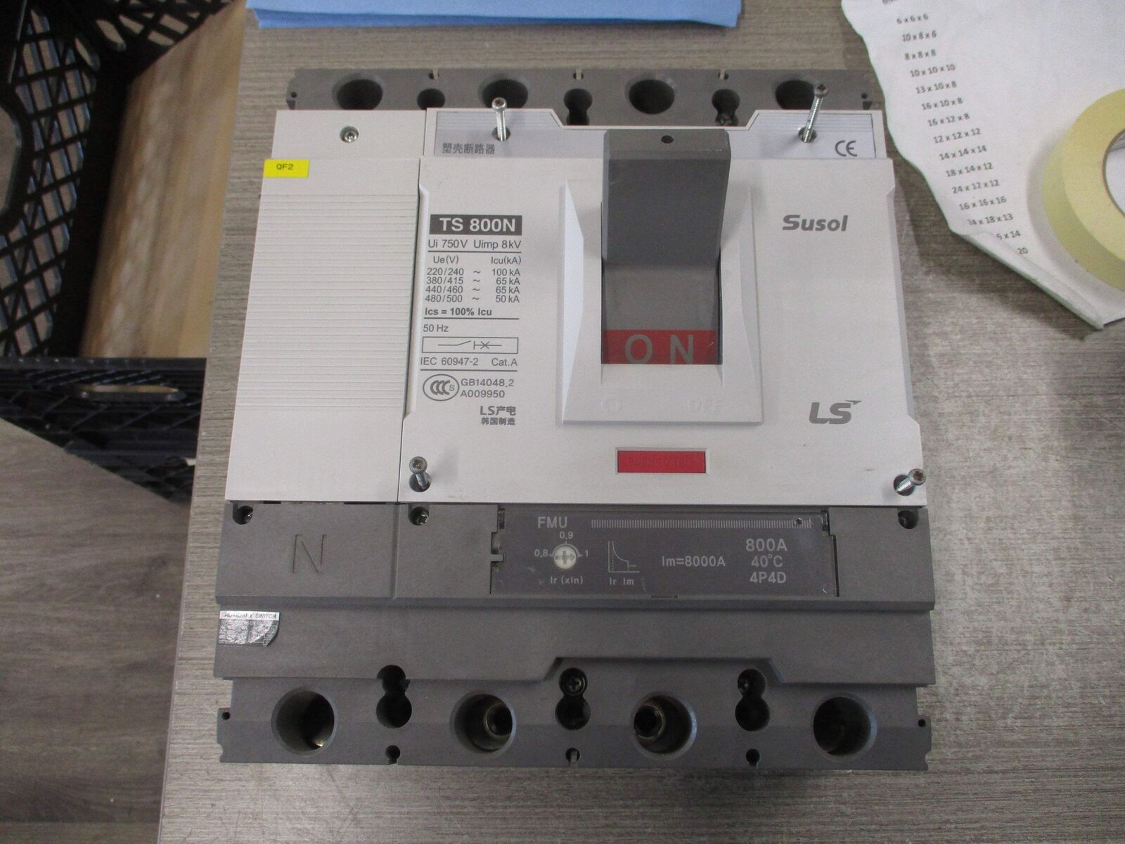 LS Actuated Circuit Breaker TS 800N 800A 480V Used
