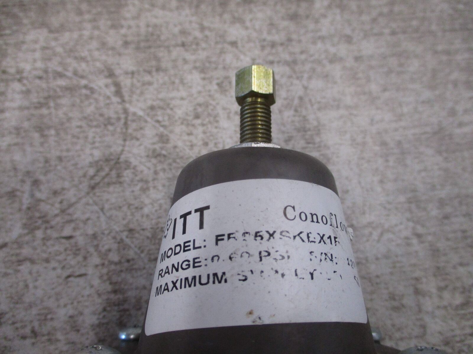 ITT Conoflow Regulator FR25XSKEX15 Range: 0-60PSI Used