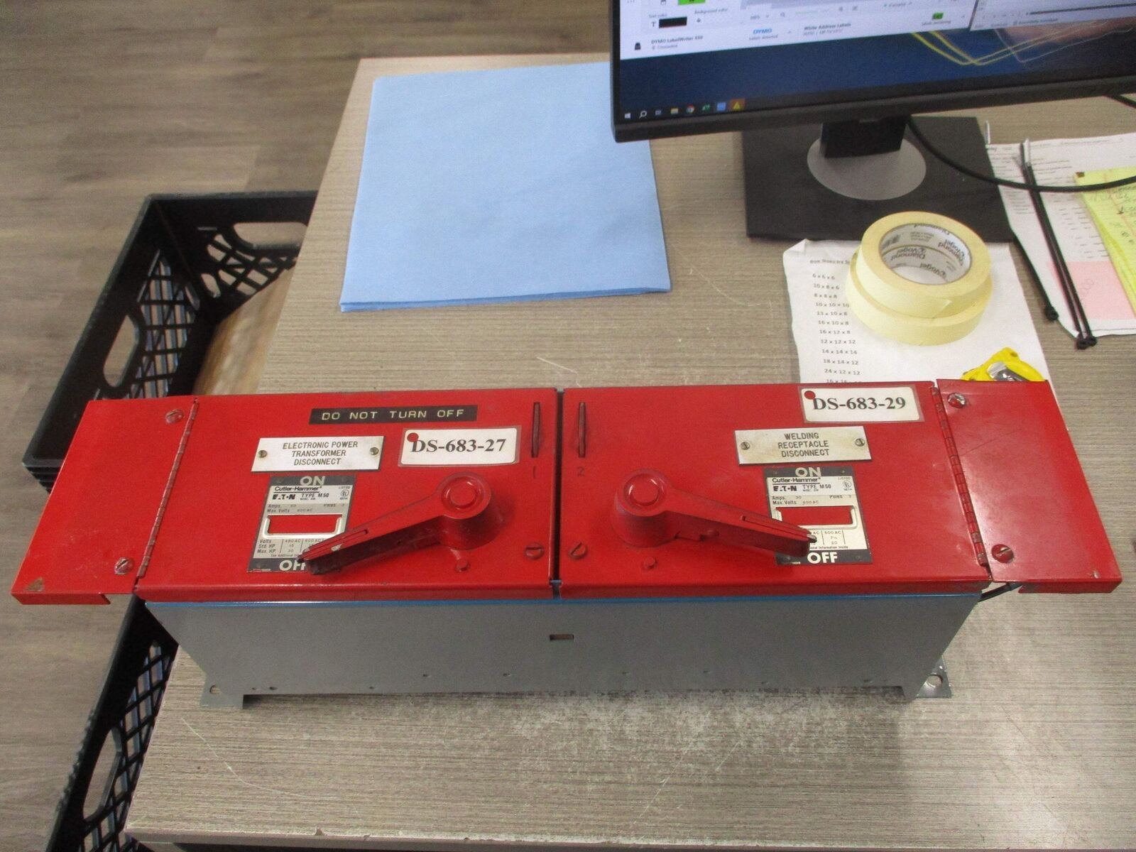 Cutler-Hammer Type M50 Dual Panelboard Switch FDPT3622R 60A 600V 3P W/Mounting H