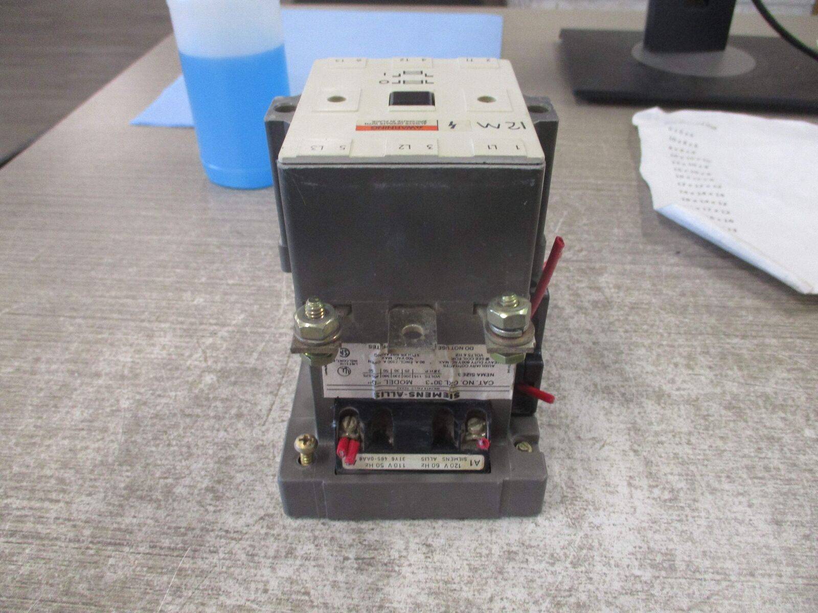 Siemens Size 3 Contactor CXL 30*3 120V Coil 100A 600V 3P Used