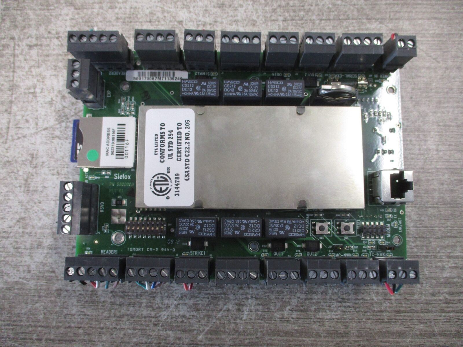 Sielox Badge Access Controller 5600008 Rev. 61 W/SD Card Used