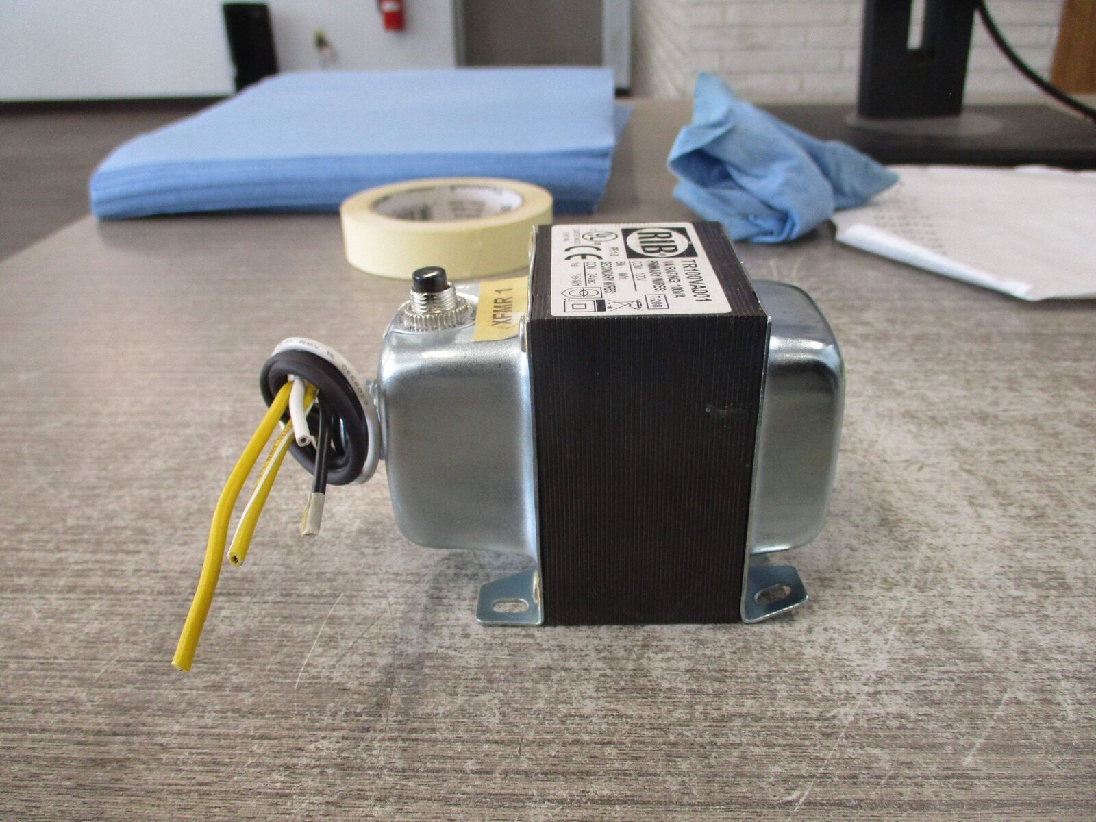 RIB Transformer TR100VA001 100VA Pri: 120V Sec: 24V Used