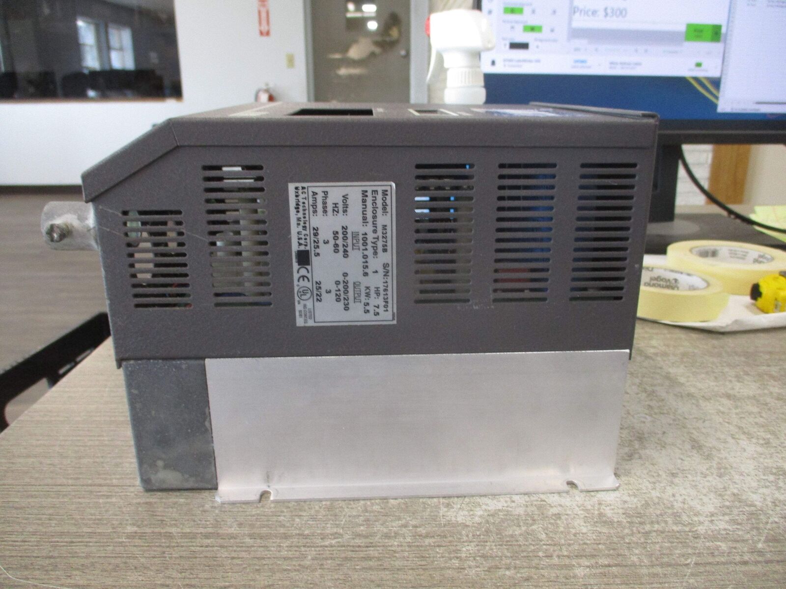 AC Tech MC Series Intelligent AC Drive M3275B 7.5HP 3Ph Input: 200/240V 50-60Hz