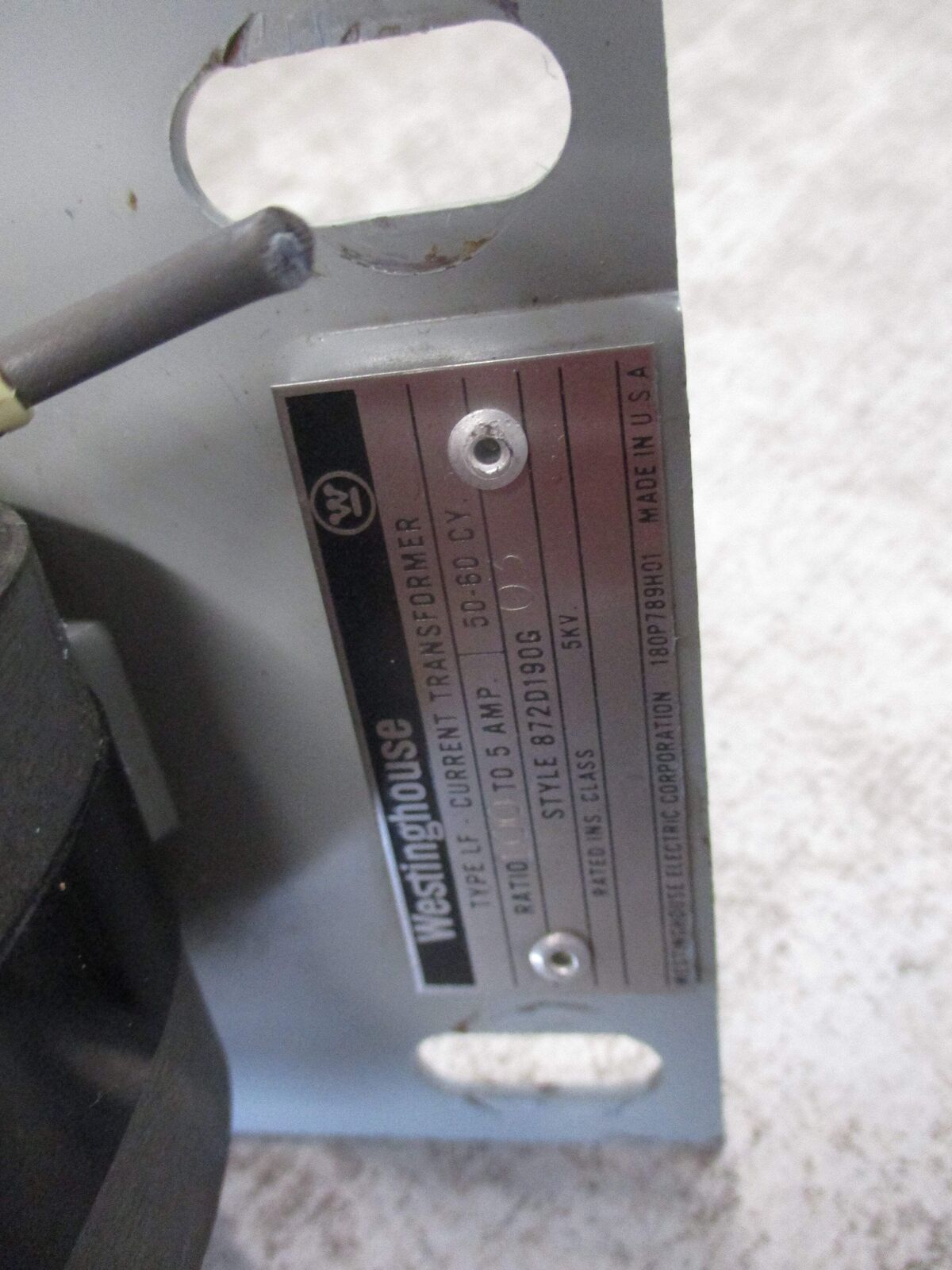 Westinghouse Type LF Current Transformer 872D190G03 Ratio 100:5A 50/60Hz Used