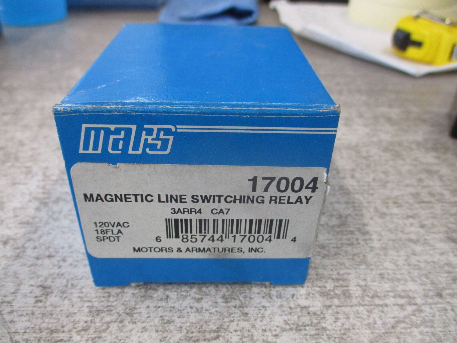 Mars Magnetic Line Switching Relay 3ARR4 CA7 120V Coil 18A New Surplus