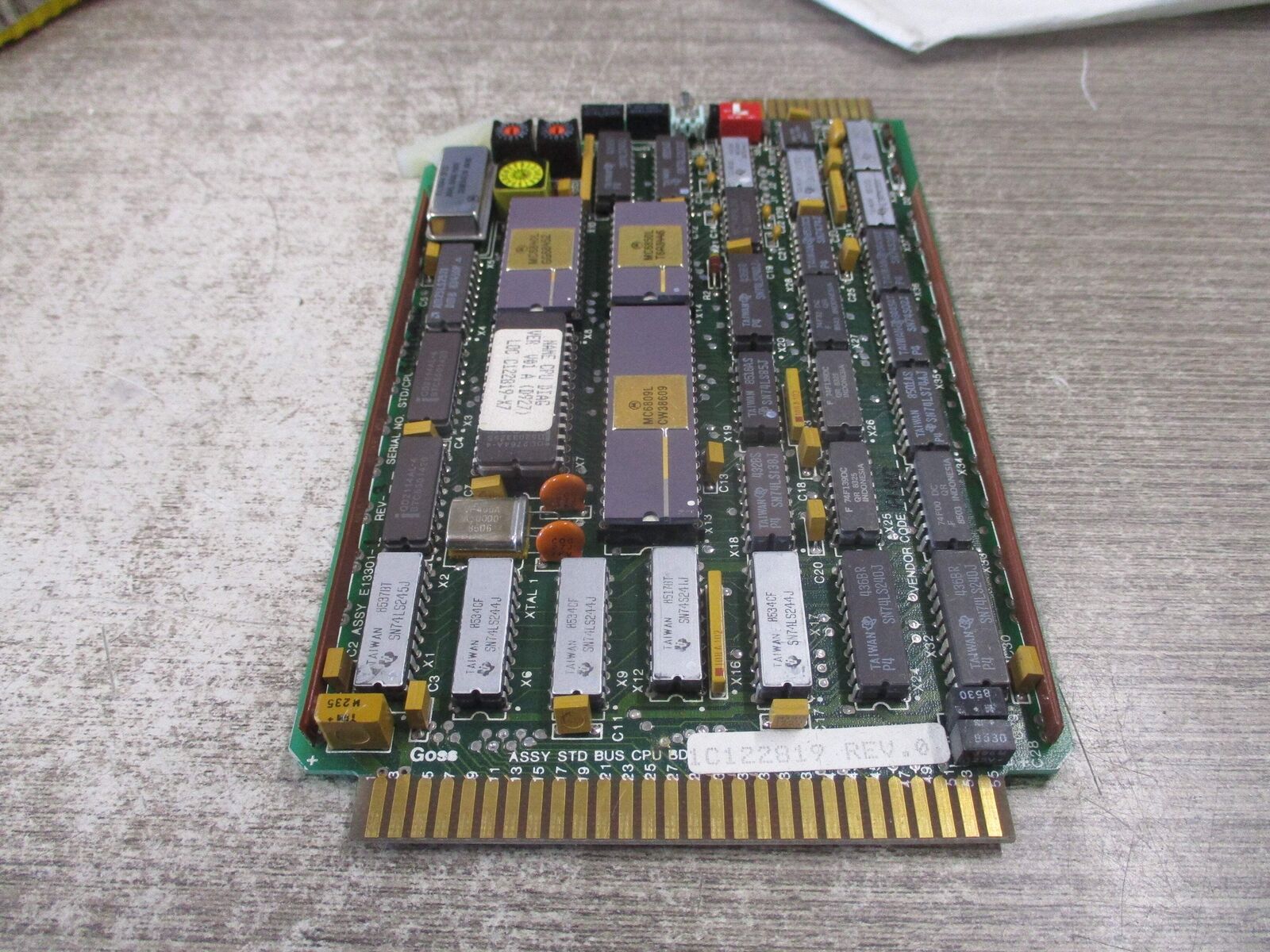 Goss CPU Board Assembly 1C122819 Rev. 0 *No Box* New Surplus