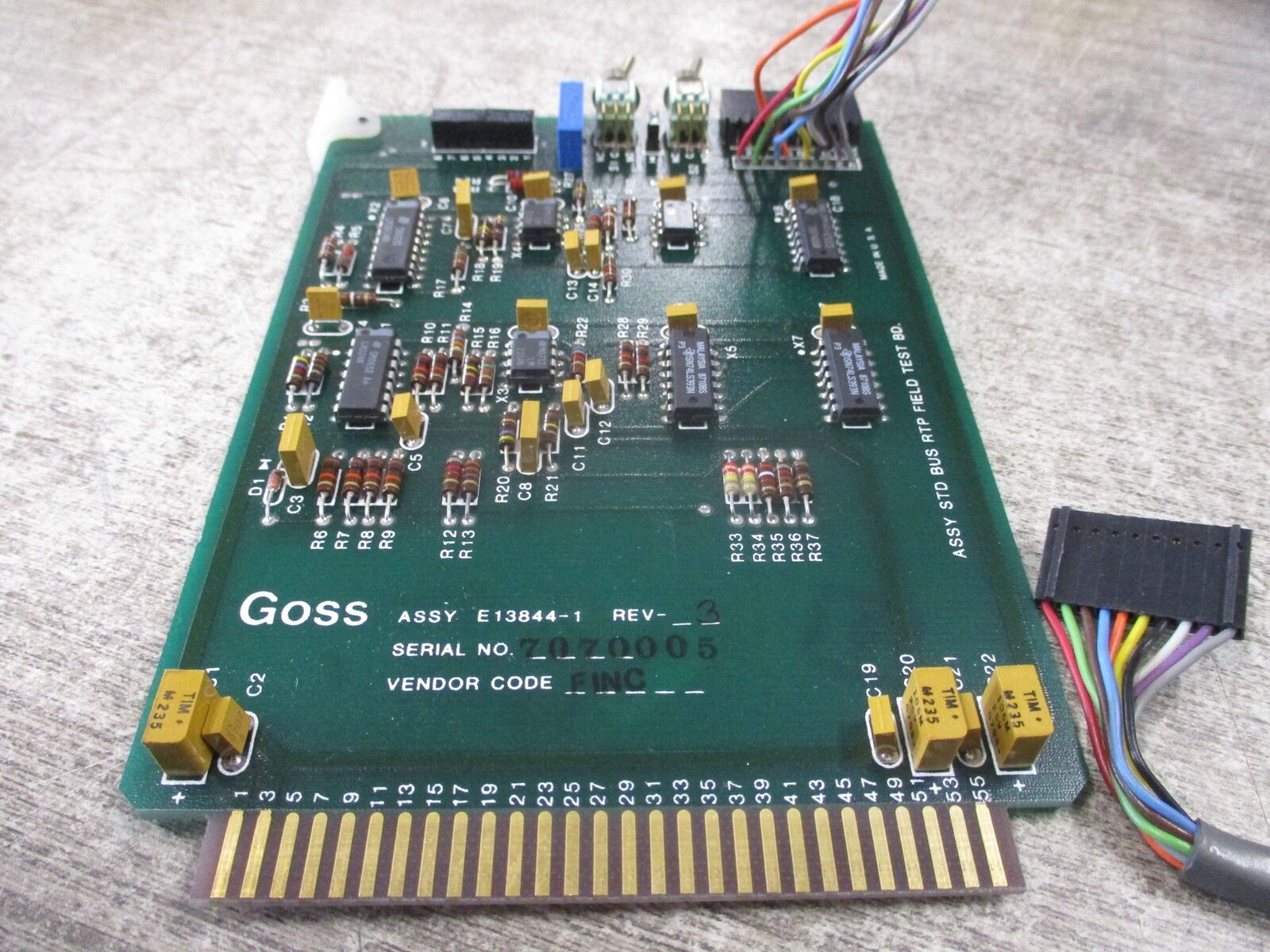 Goss RTP Field Test Board Assembly E13844-1 Rev. 3 *No Box* New Surplus