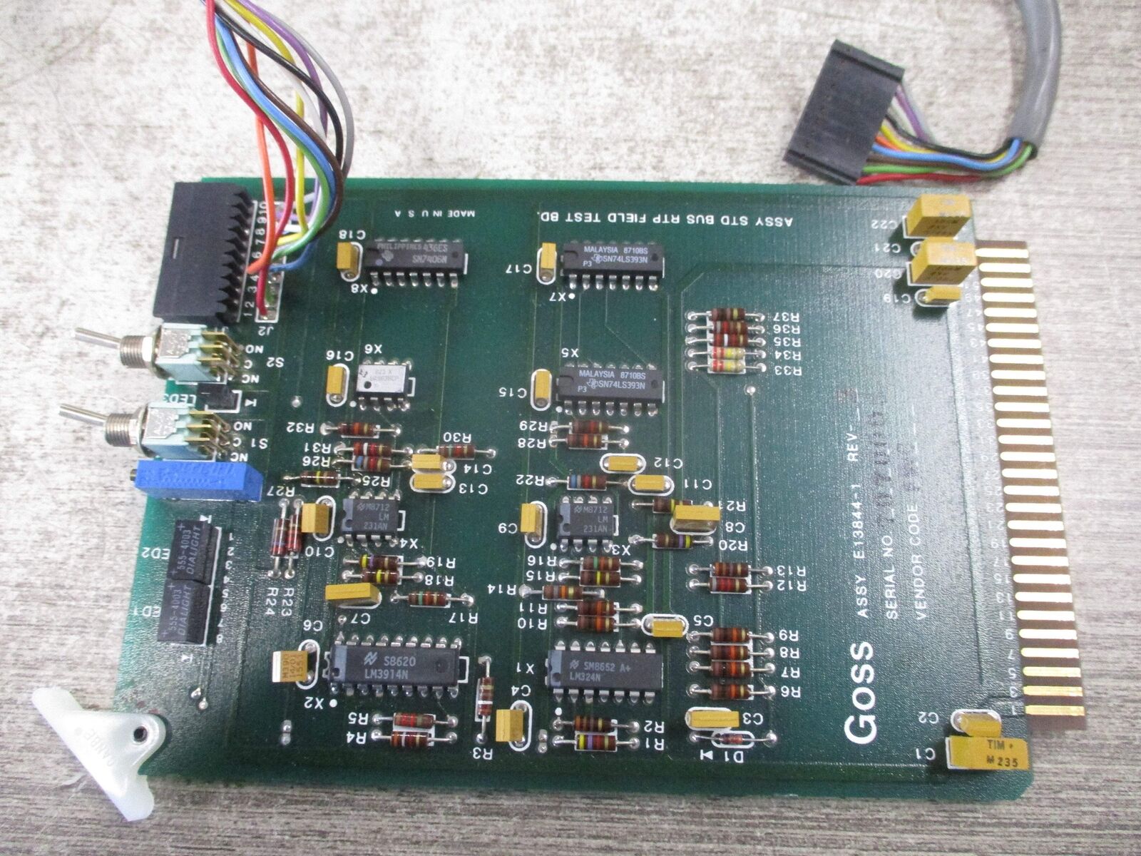 Goss RTP Field Test Board Assembly E13844-1 Rev. 3 *No Box* New Surplus
