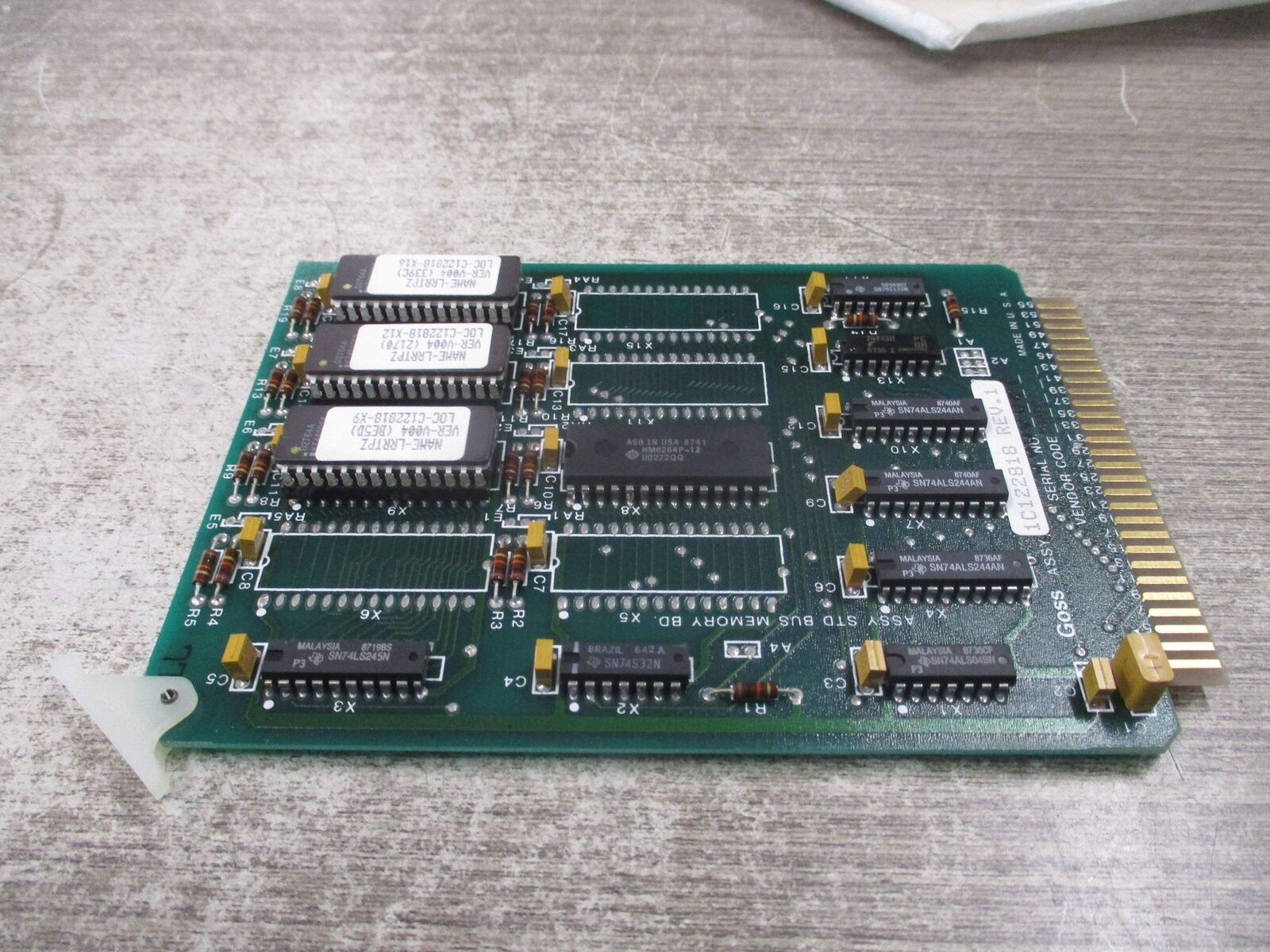 Goss Memory Board 1C122818 Rev. 1 * No Box * New Surplus