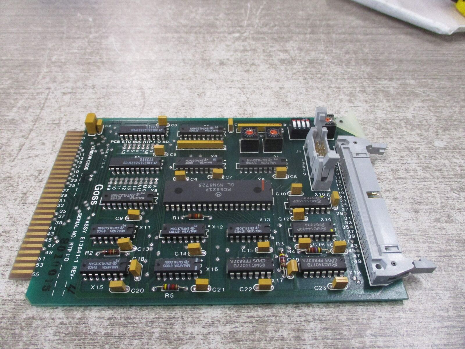Goss RTP I/O Board E13841-1 Rev. 4 * No Box * New Surplus