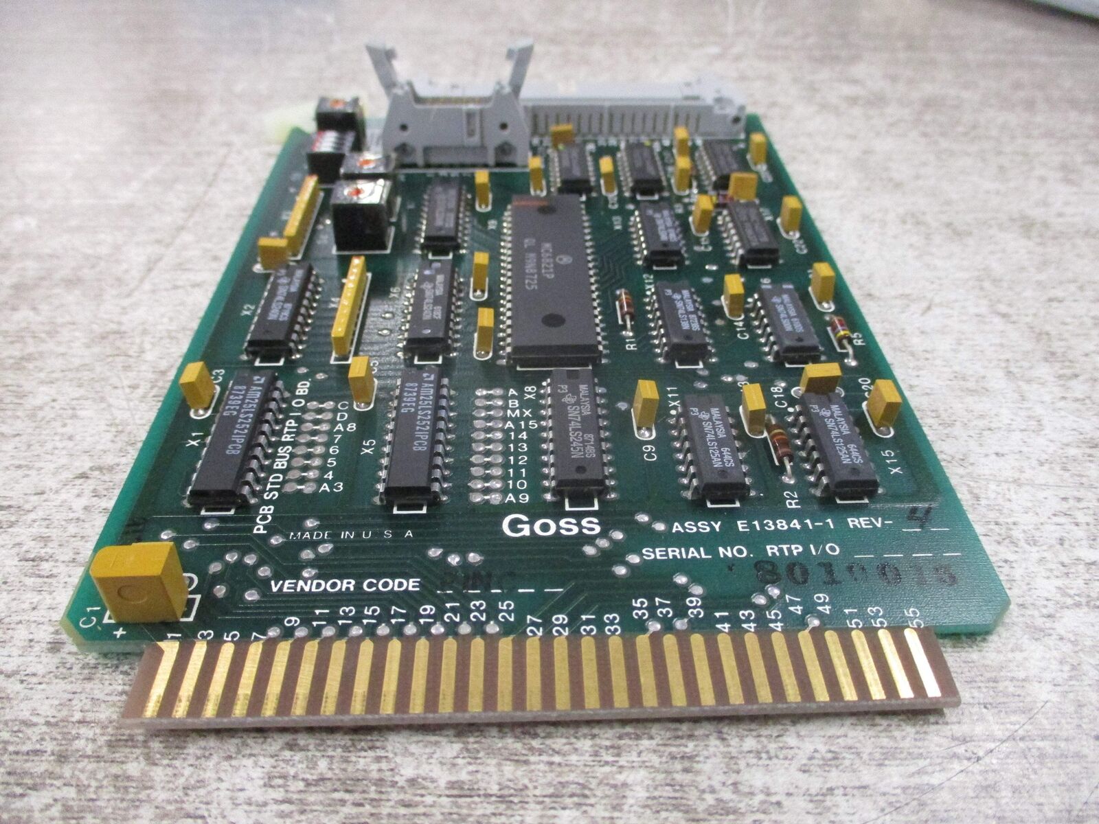 Goss RTP I/O Board E13841-1 Rev. 4 * No Box * New Surplus
