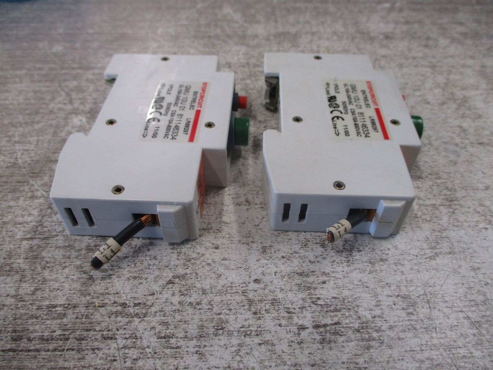 Entrelec Circuit Breaker GMU 10U 01 10A 240/600V 1Ph * Lot of 2 * Used