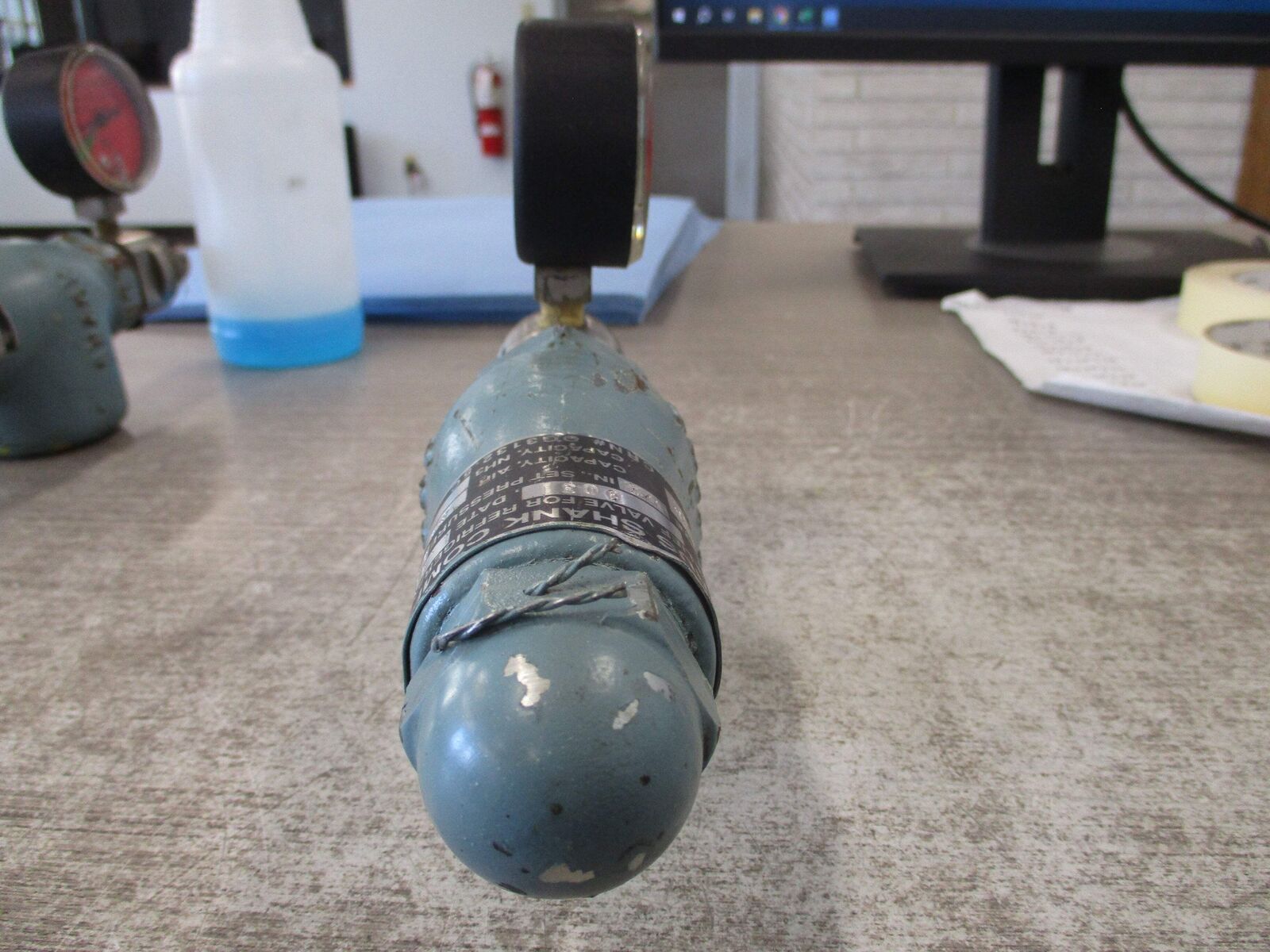 Cyrus Shank Safety Relief Valve 803 1/2" 689SCFM 300PSIG W/Gauge Used